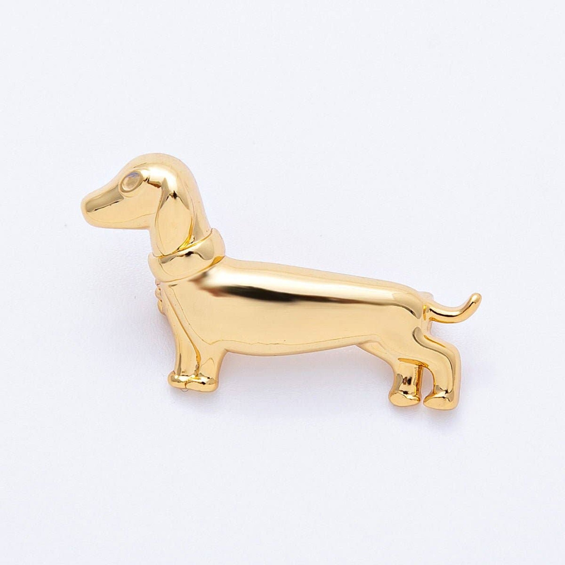 Dachshund Wiener Dog Pin - Gold