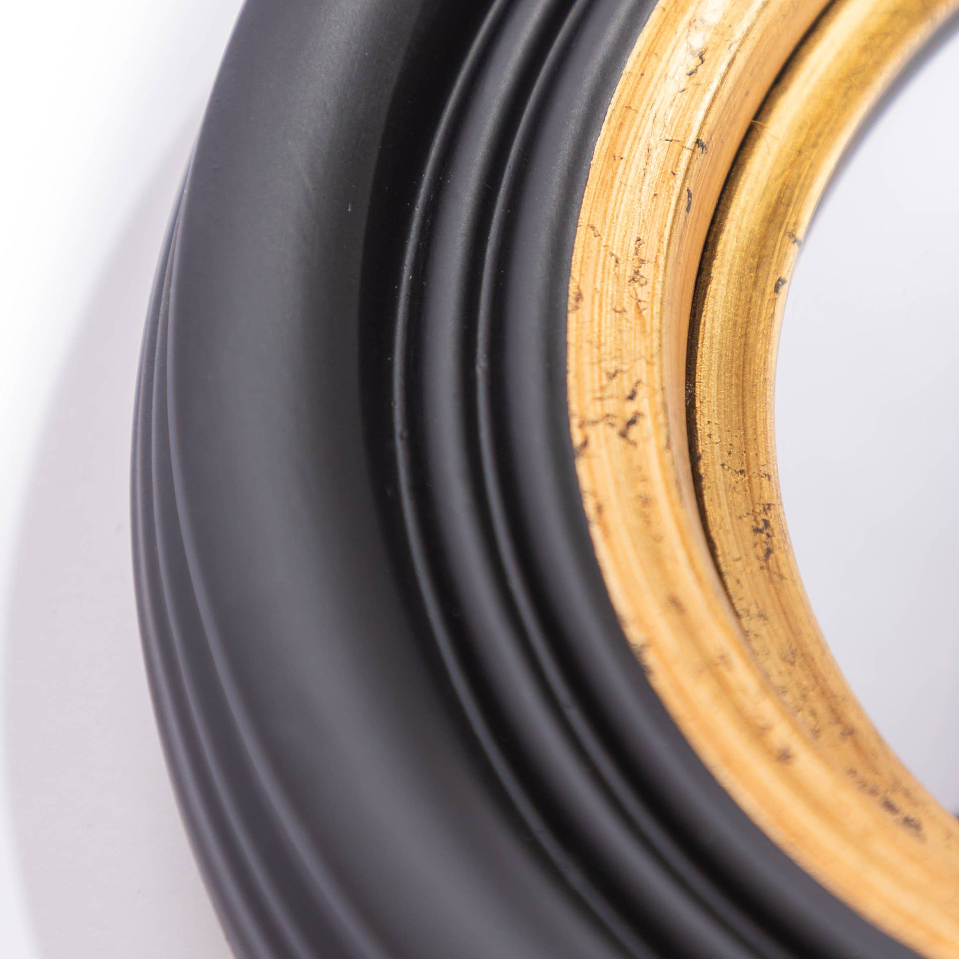 Round Black 25cm Convex Mirror