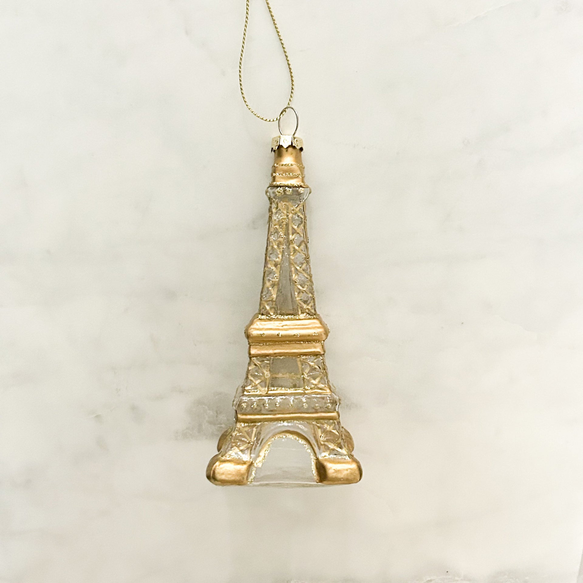 Eiffel Tower Blown Glass Ornament
