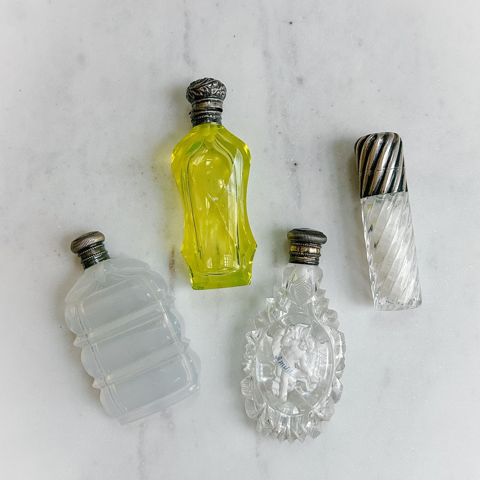 Flacon des Sel 18c Smelling Salt Bottles - From Paris