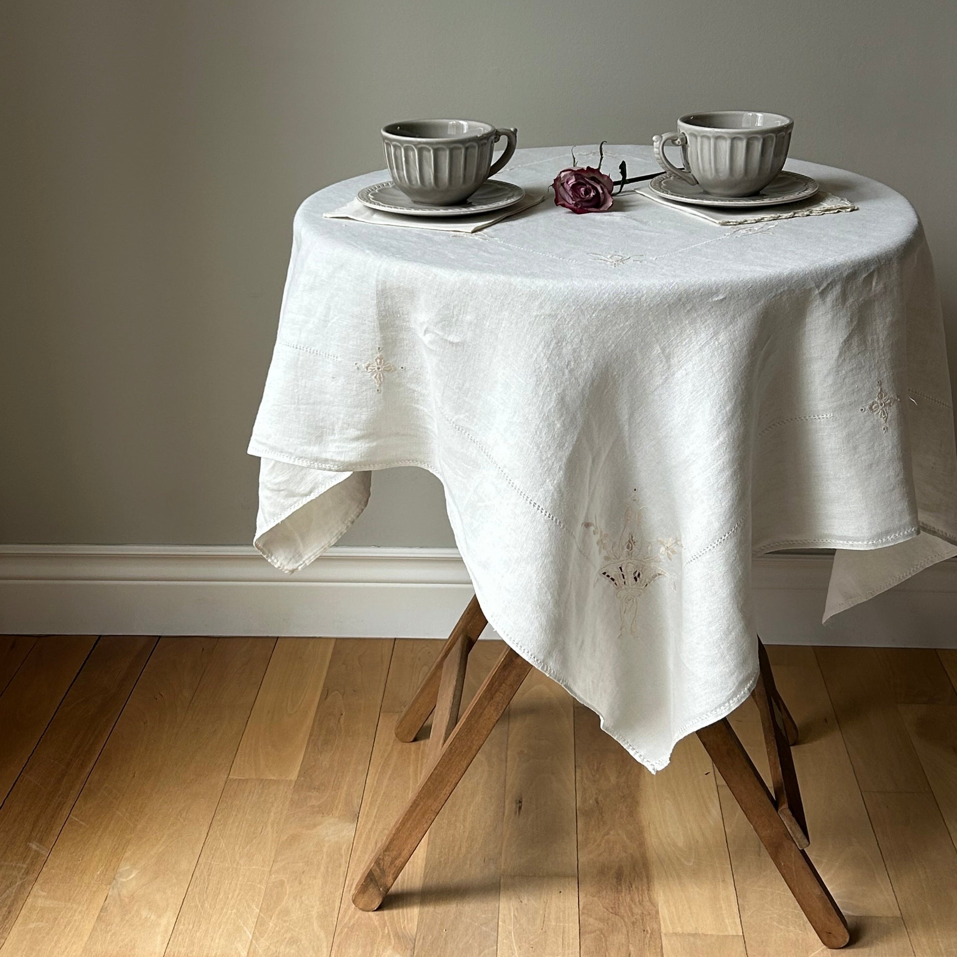 French Linen Square Tablecloth - from Paris