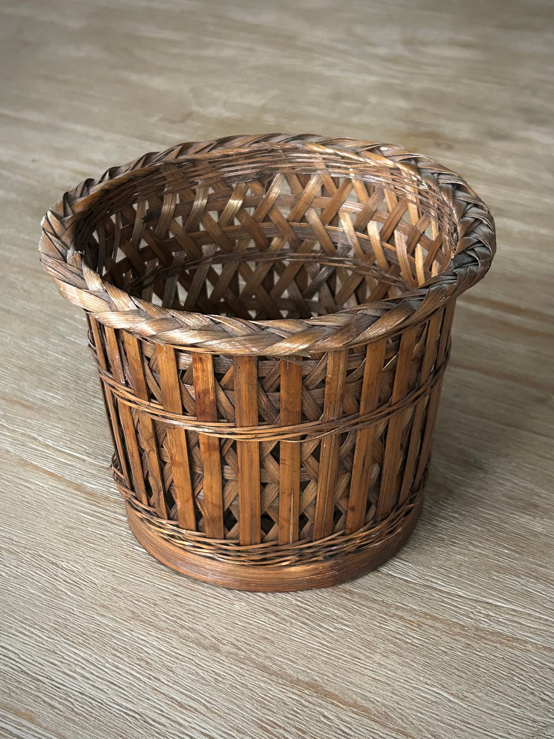 French Wicker Wine Bottle Basket - From Paris