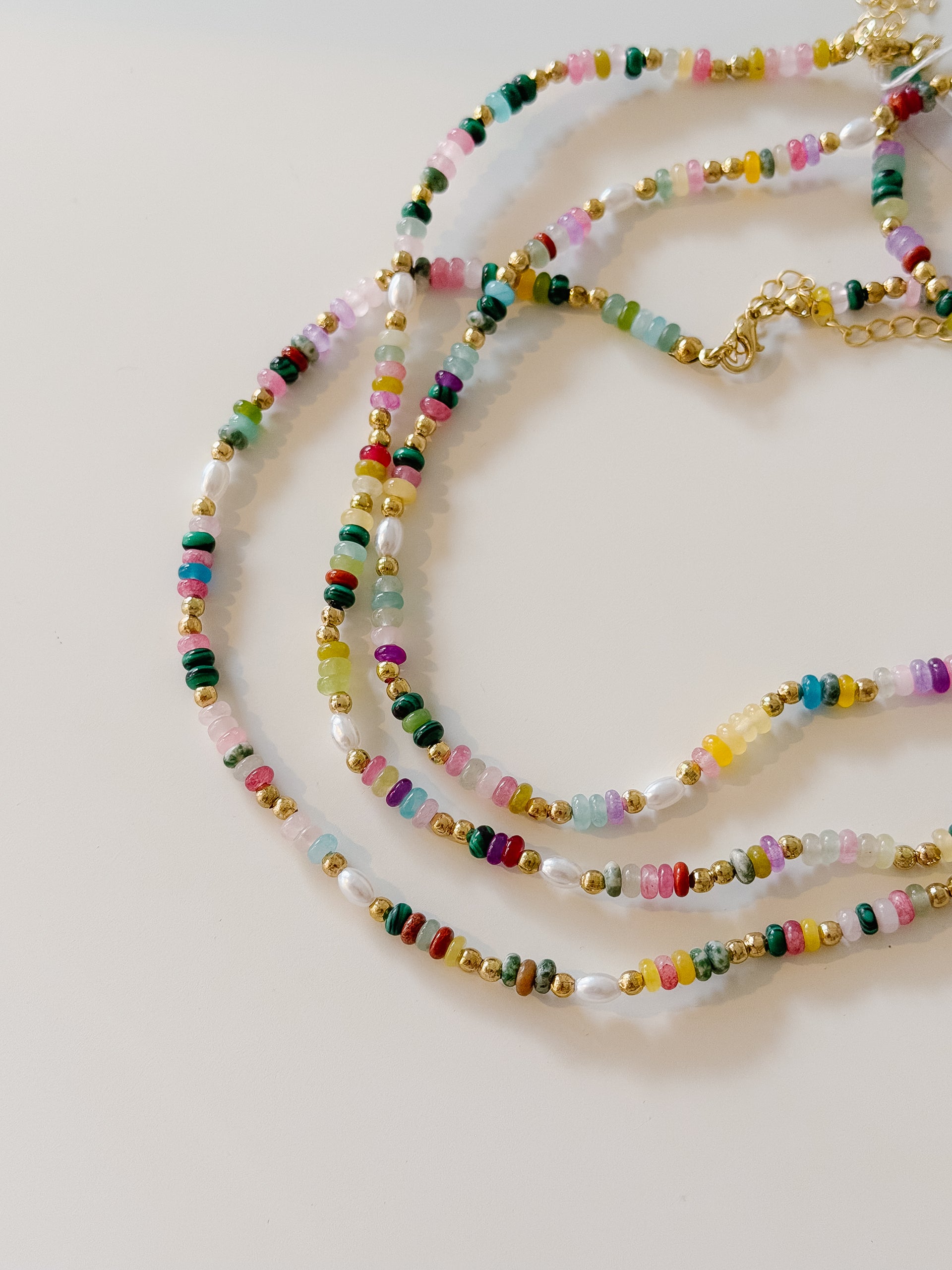 Colourful Freshwater Pearl and Gemstone Necklace