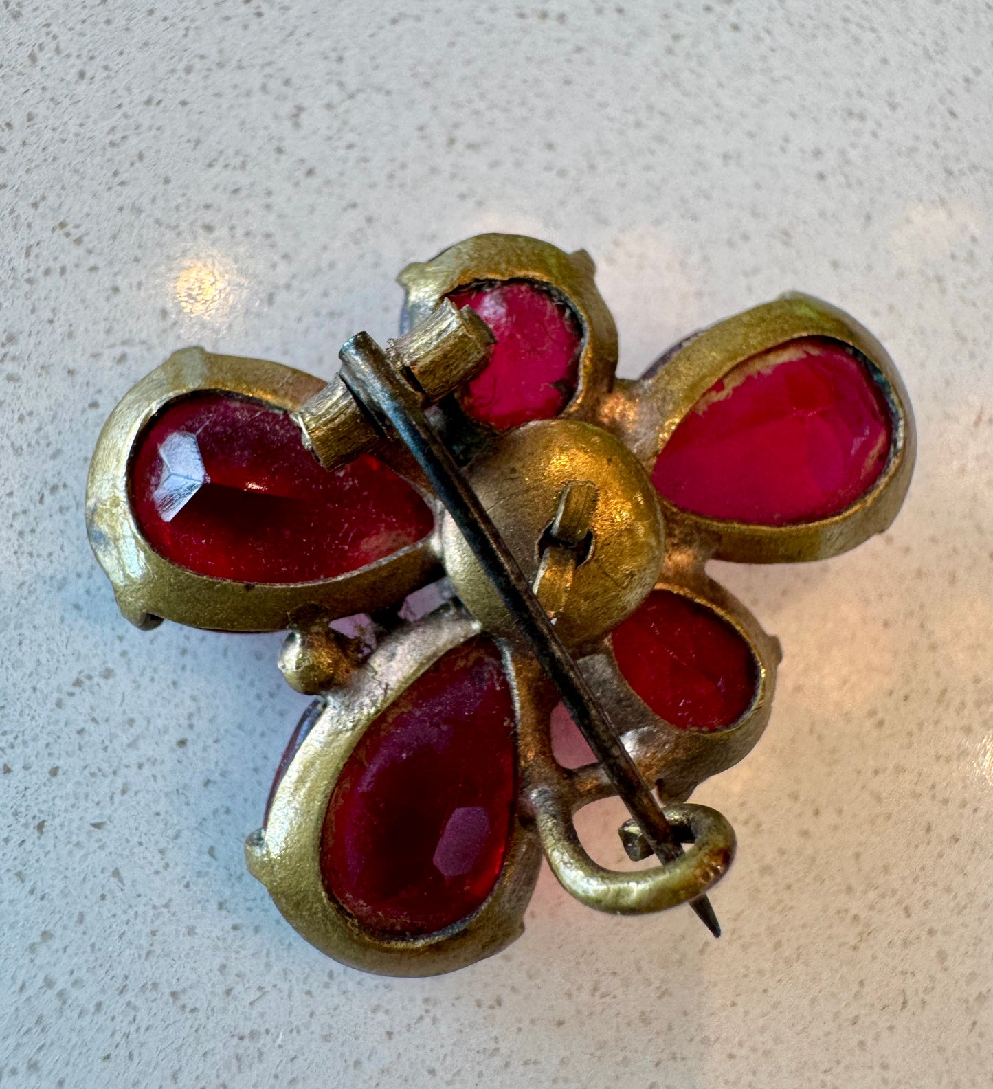 French antique Amethyst floral brooch 1850-1900