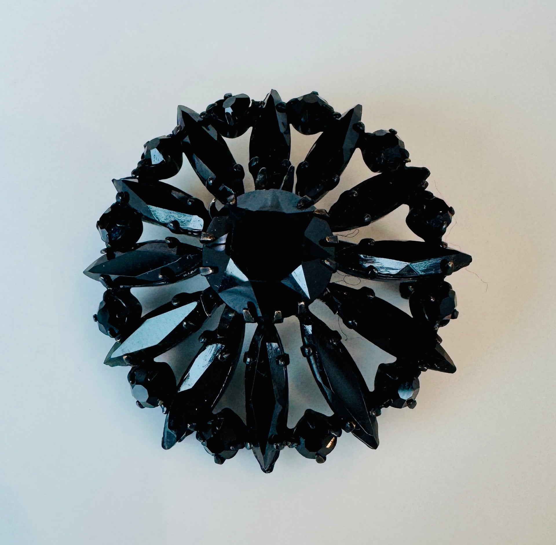 Vintage Jet black Parisian Brooch