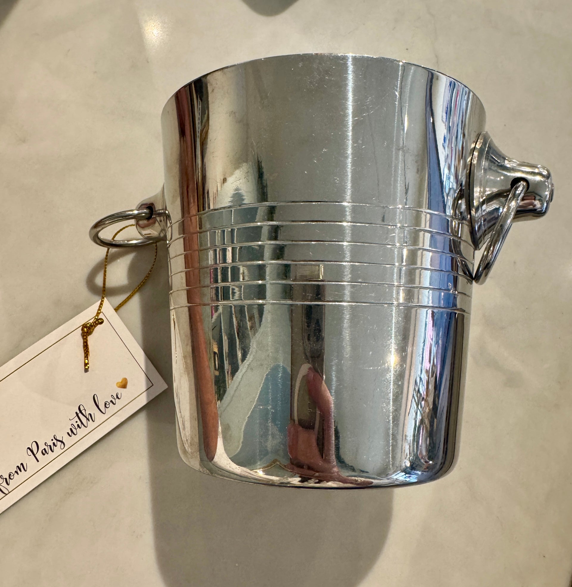 Stainless steel mini ice bucket from Paris
