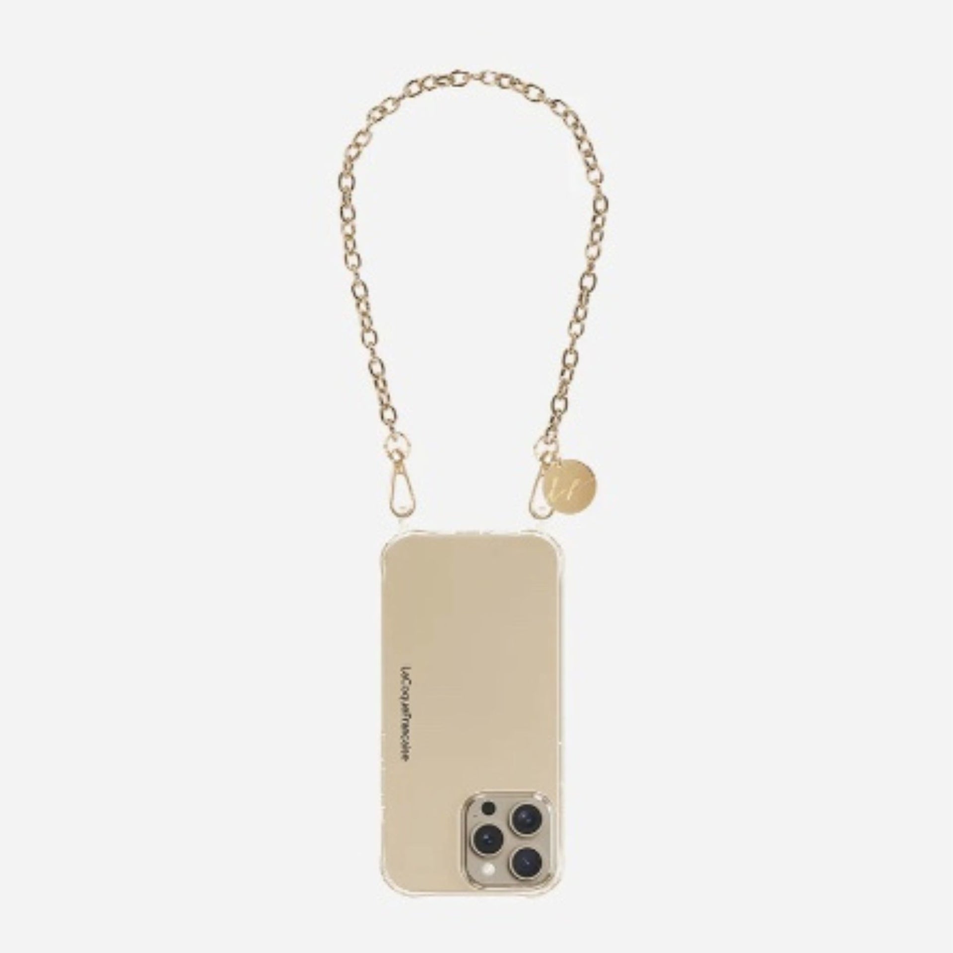 La Coque Francaise Aya Short Phone Chain - Gold