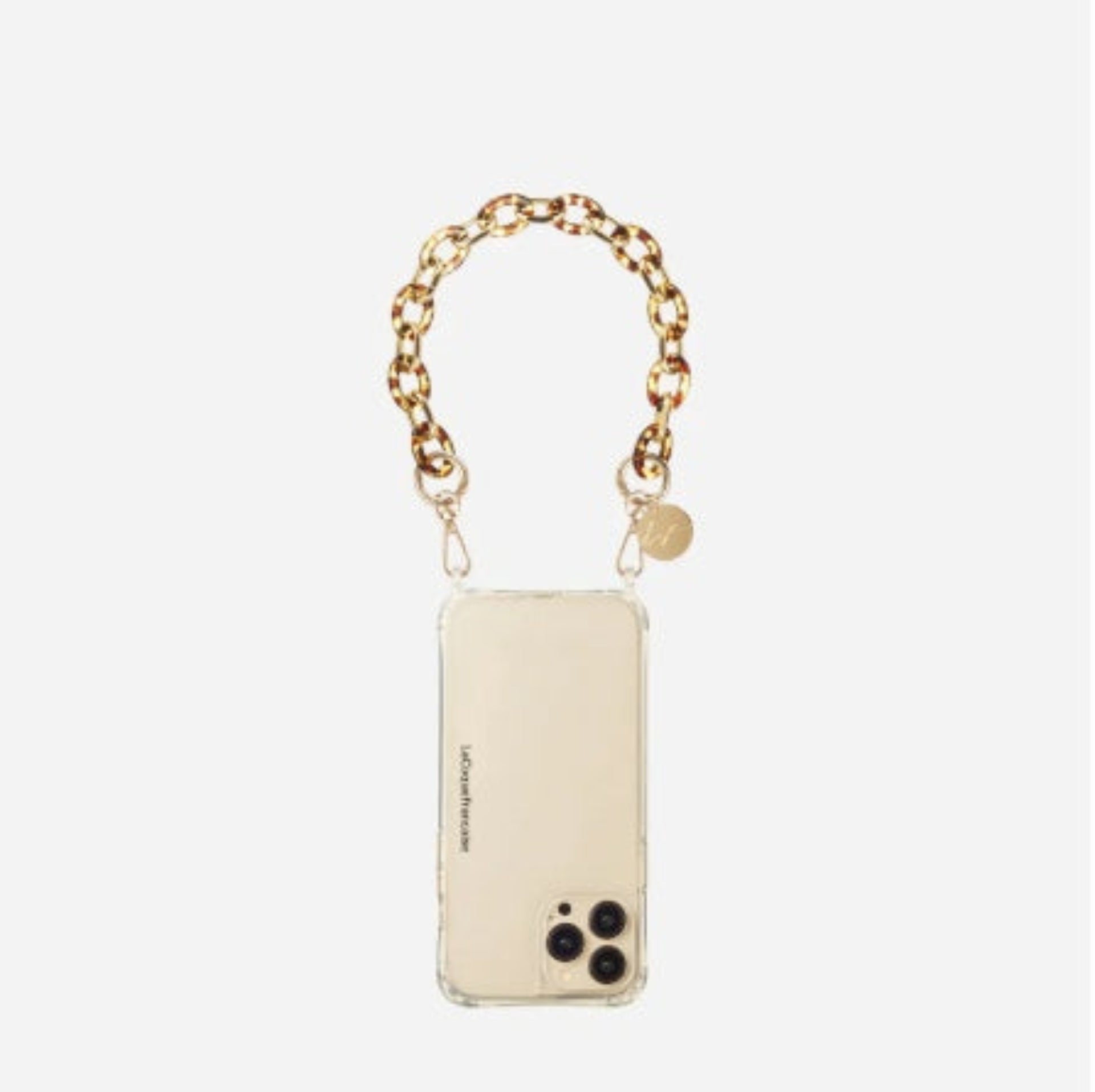 La Coque Francaise Cassy Short Phone Chain - Brown Tortoiseshell