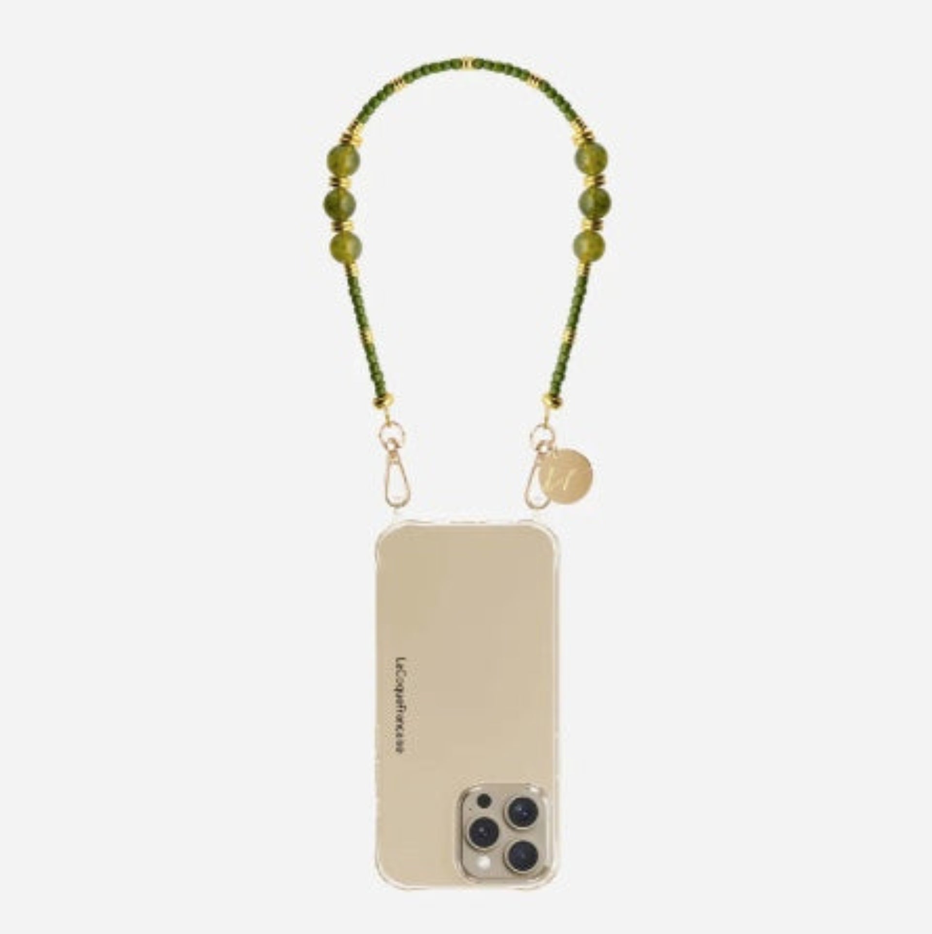 La Coque Francaise Iris Short Phone Chain - Khaki
