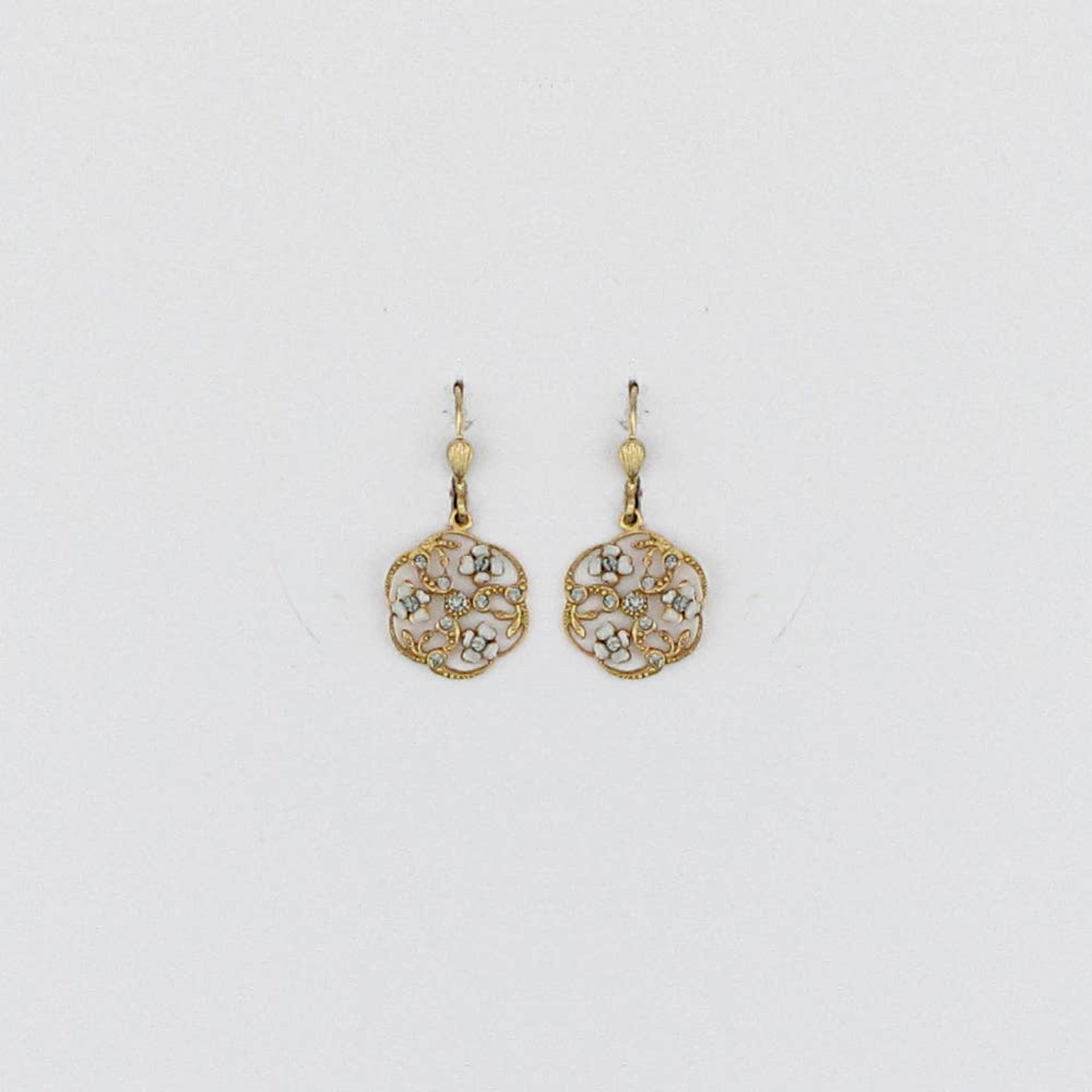 La Vie Parisienne - Flower Garden Earrings White