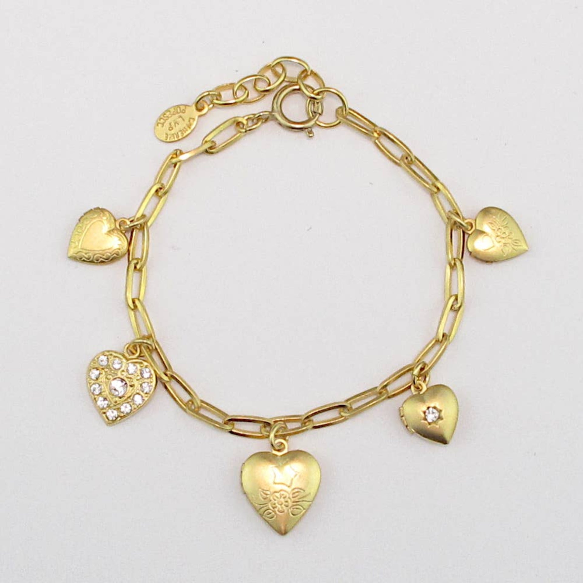 La Vie Parisienne Cherished Heart Charm Bracelet