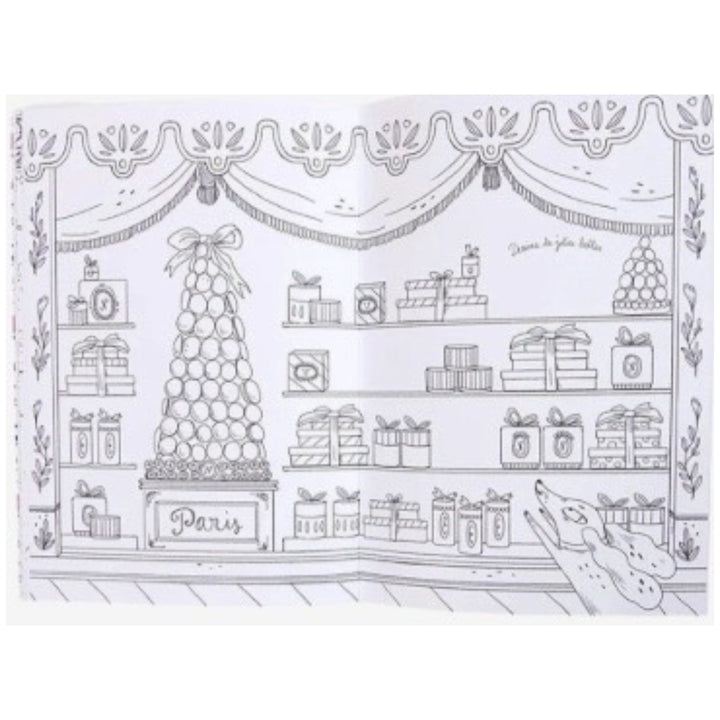 sample of black and white colouring pages inside the colouring book