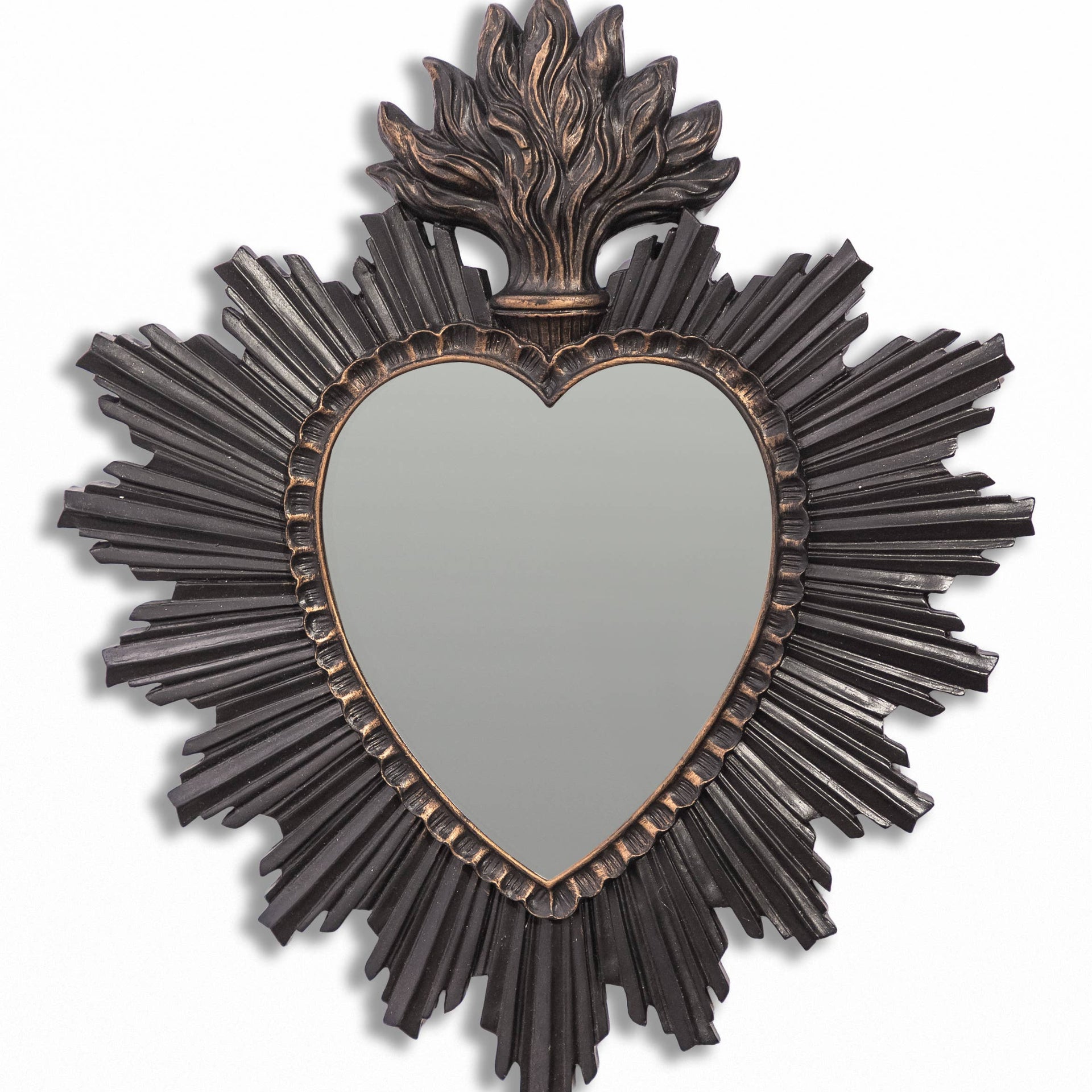 Medium Black "Sacred Heart" Mirror