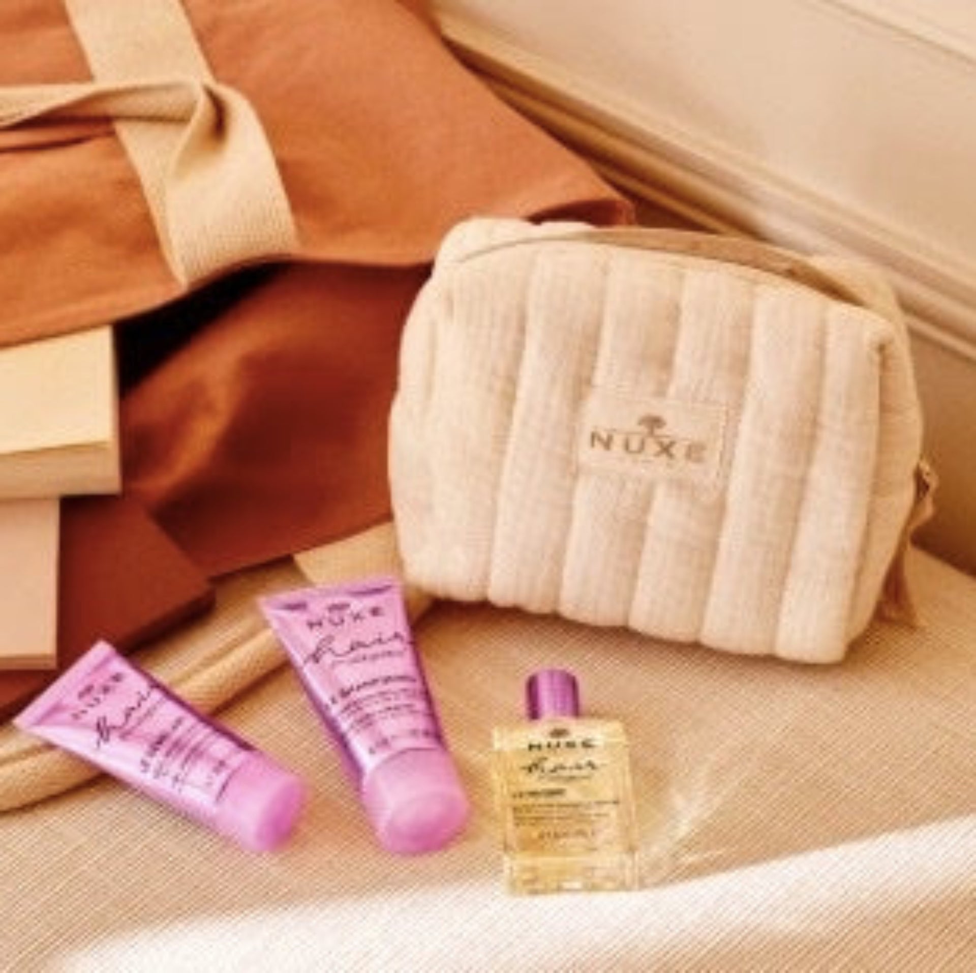 Nuxe Make Up Bag with Hair Care Routine