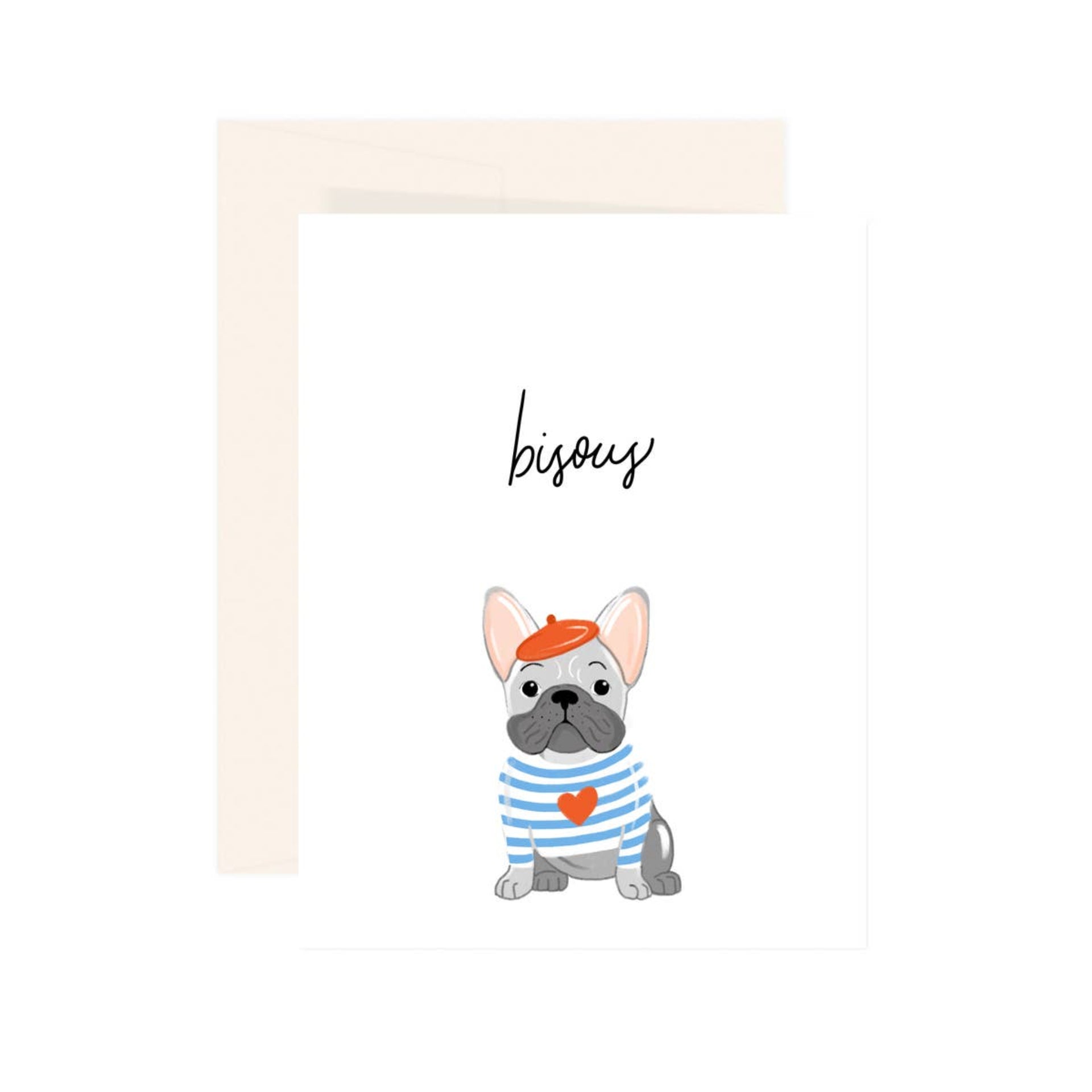 Paige & Willow - Bisous French Bulldog Card