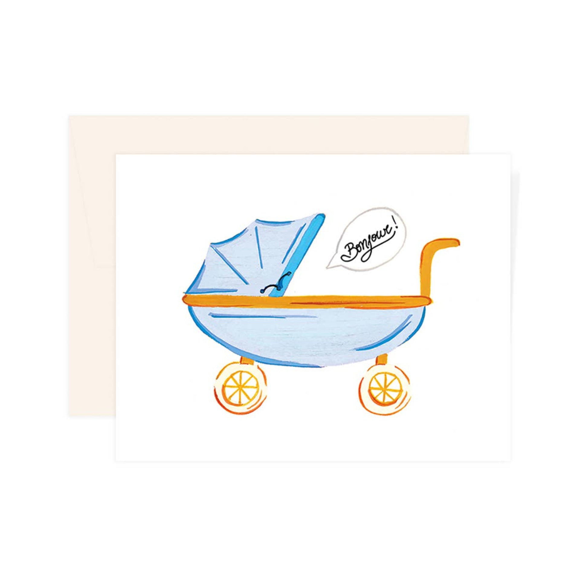 Paige & Willow - Blue Stroller Card