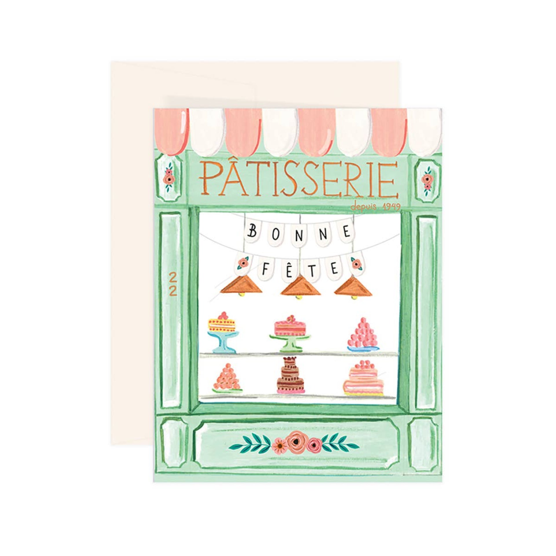 Paige & Willow - Bonne Fete Bakery Card