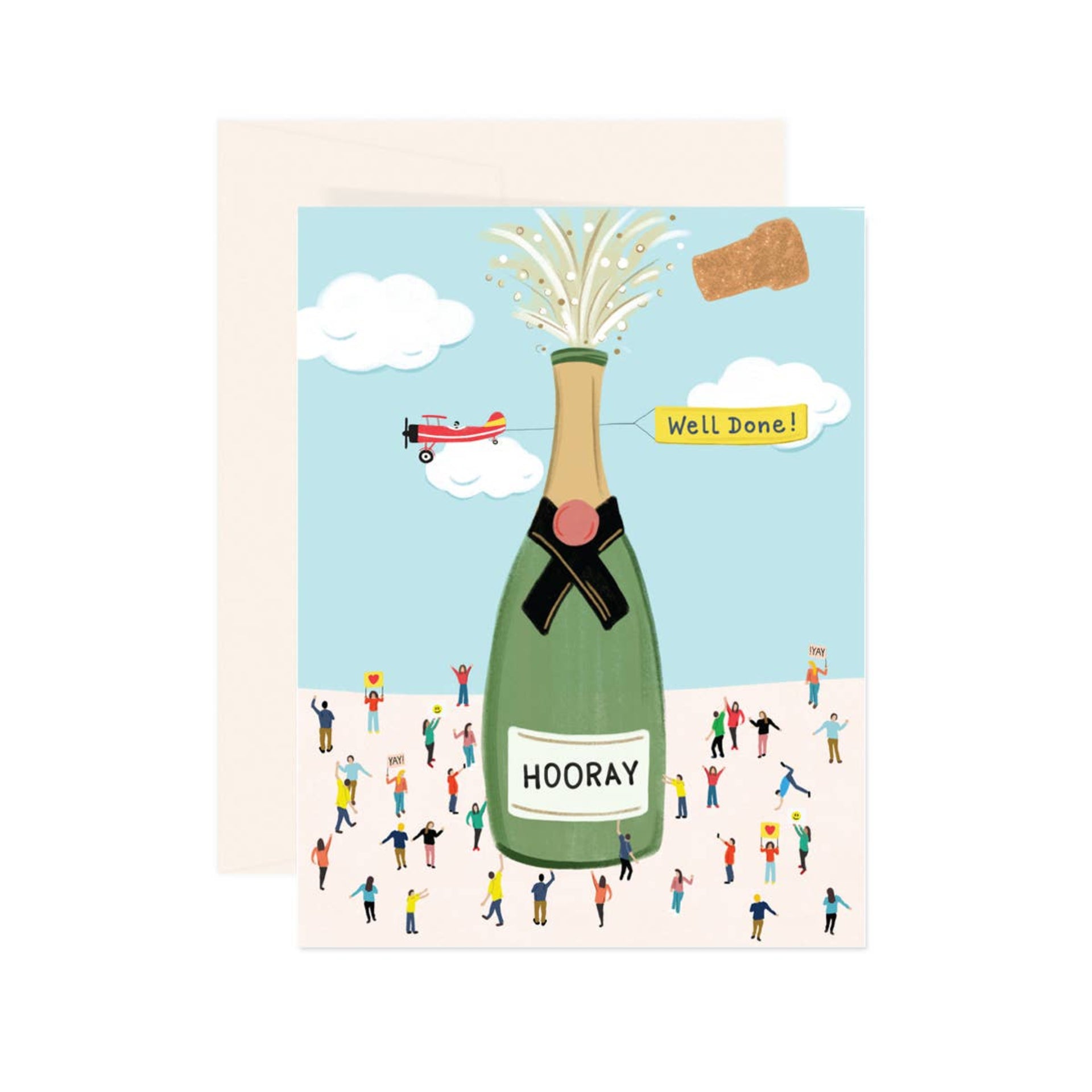Paige & Willow - Hooray Champagne Card