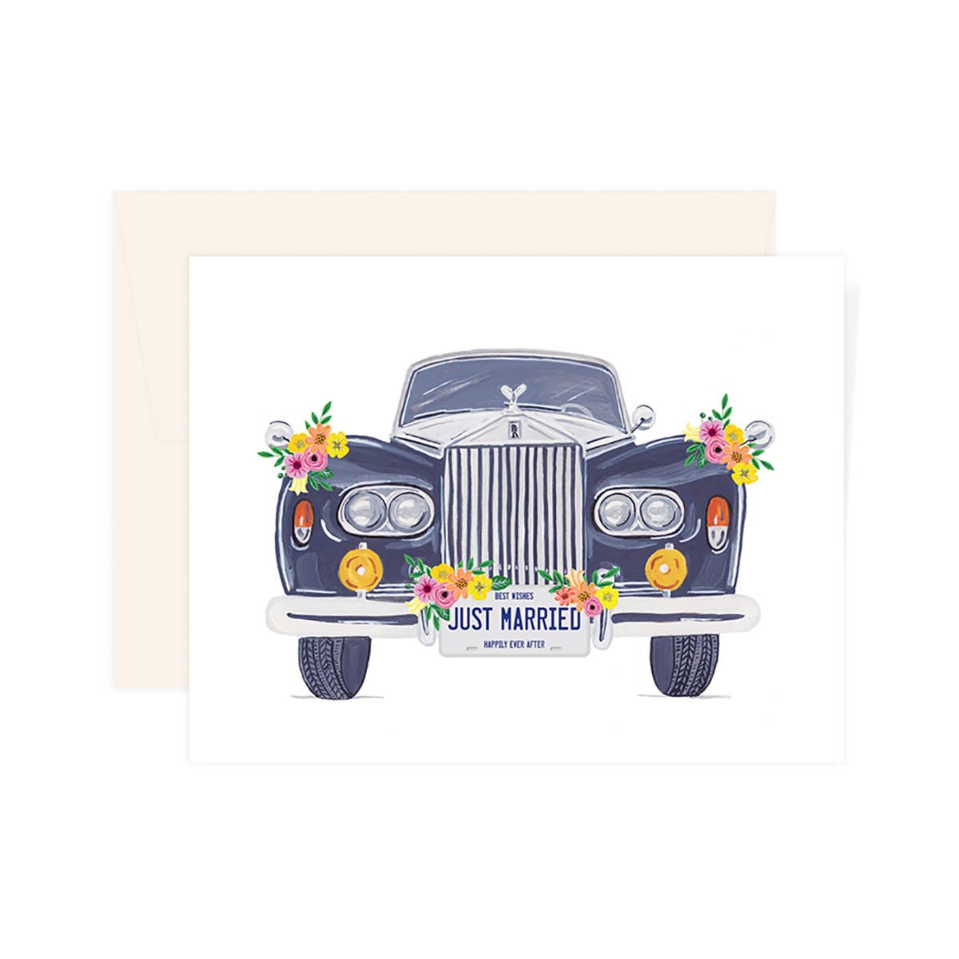 Paige & Willow - Just Married Car Card