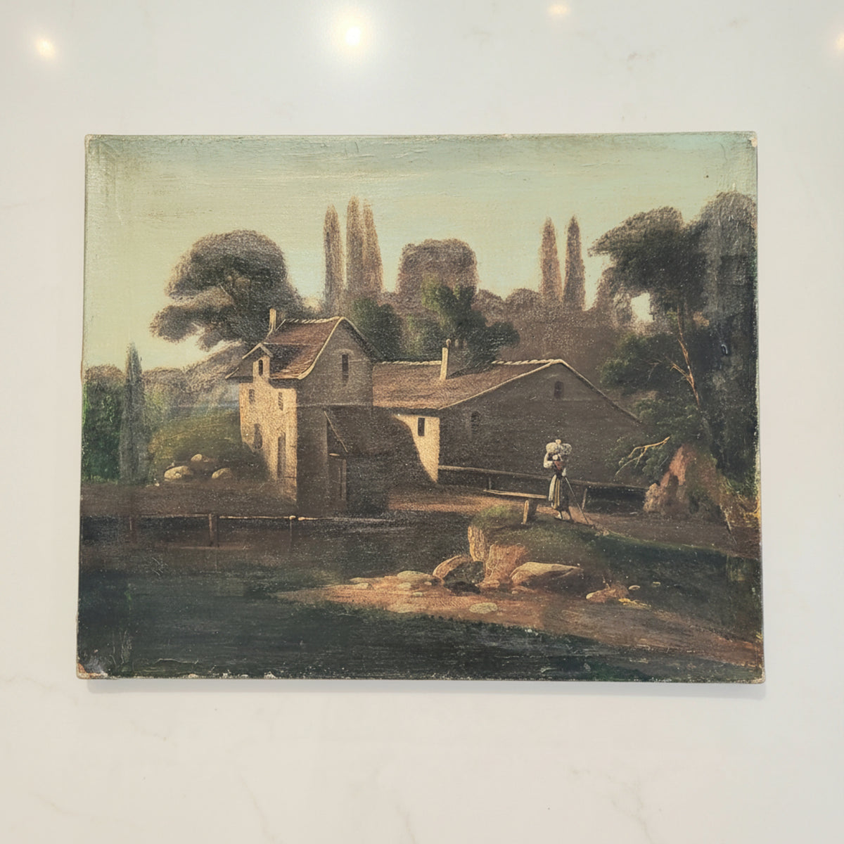 Pastoral Village Oil on Canvas - from Paris