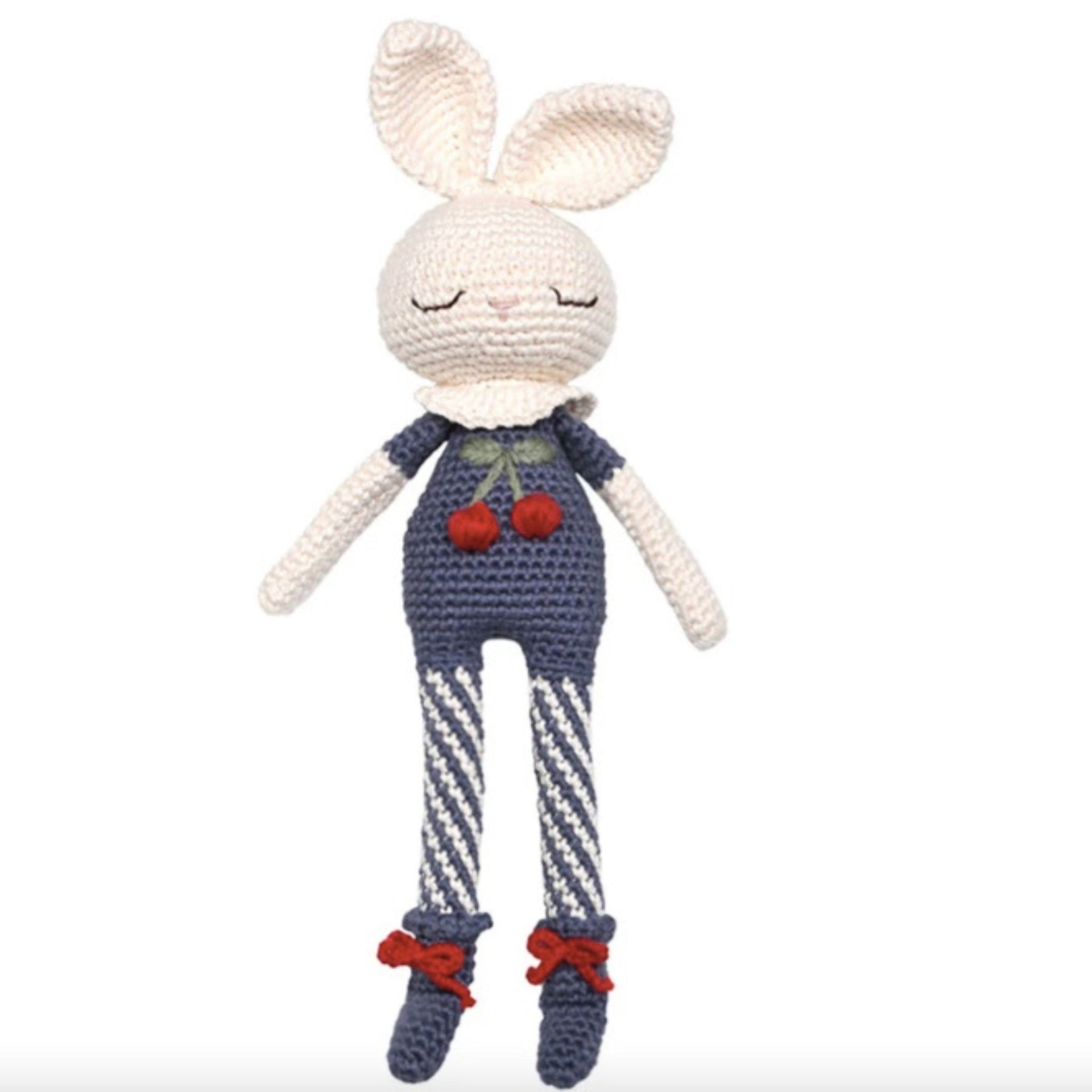 Patti Oslo Britney Bunny Soft Toy - Indigo Cherry Blossom