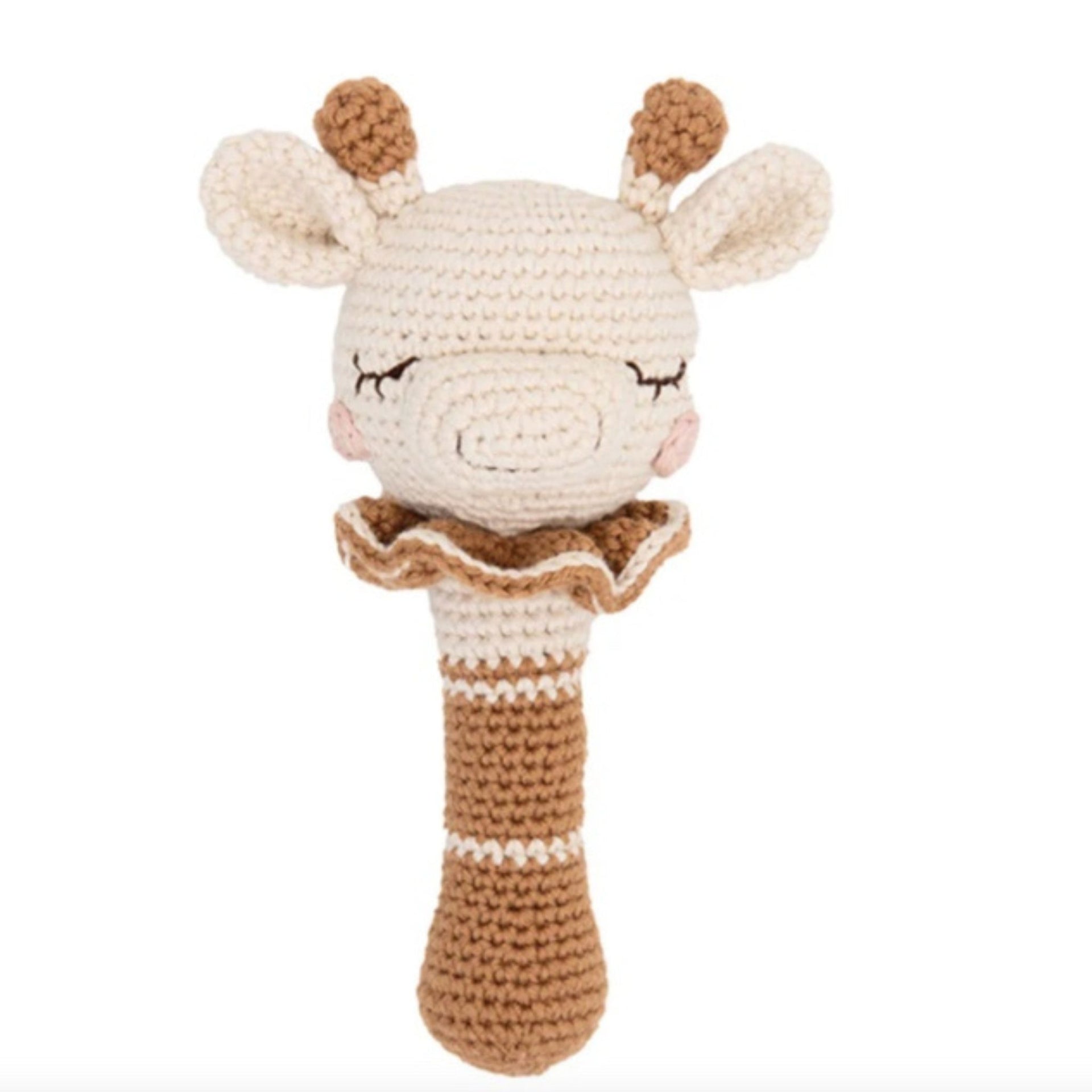 Patti Oslo Goldie Giraffe Rattle - Caramel