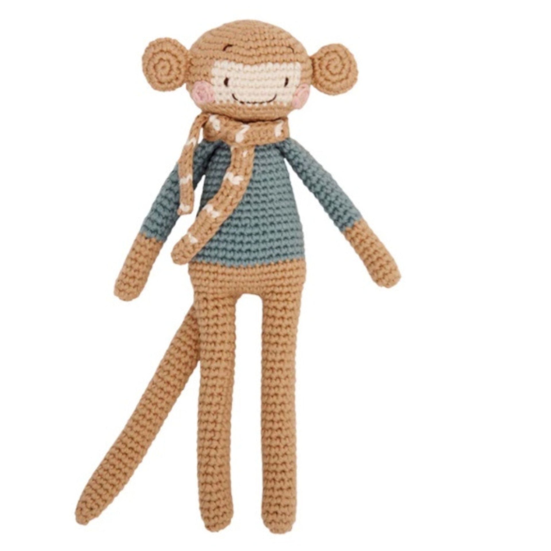 Patti Oslo Marius Monkey Soft Toy - Arctic Sea
