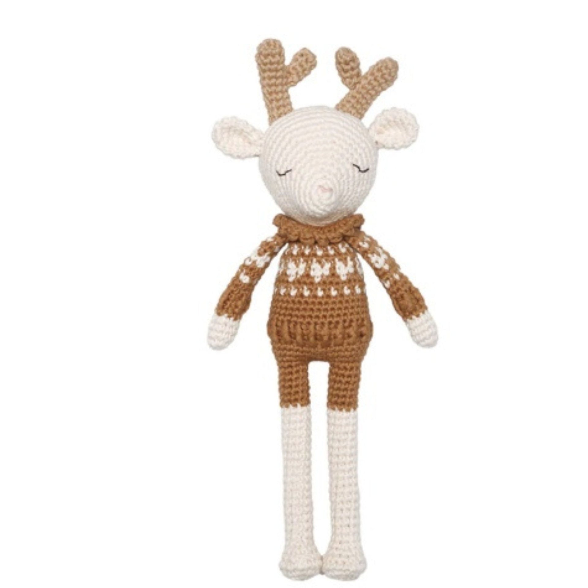 Patti Oslo Robin Reindeer Soft Toy - Caramel