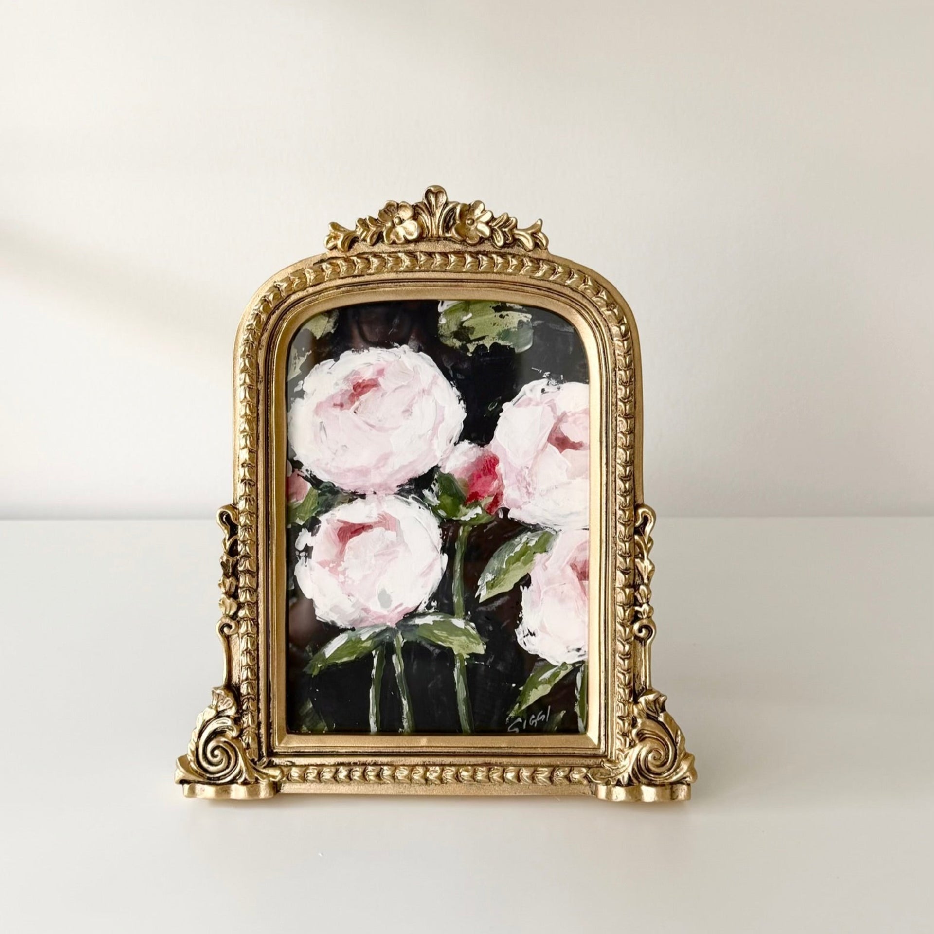 Peonies in Arched Frame - Siggi