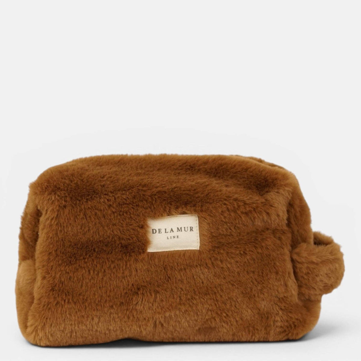 Pile Faux Fur Squared Makeup Bag – Camel Brown