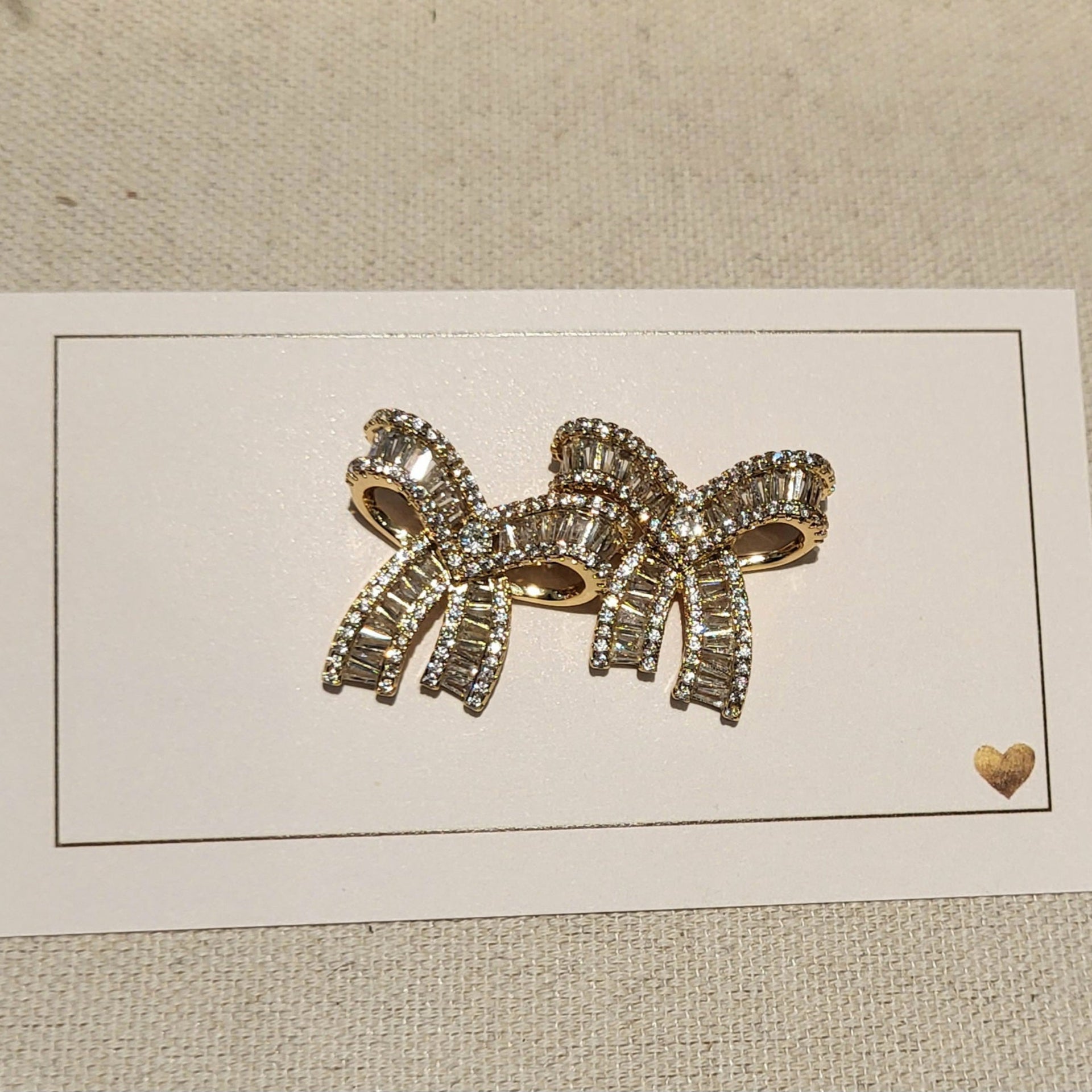 Rhinestone Bow Earrings