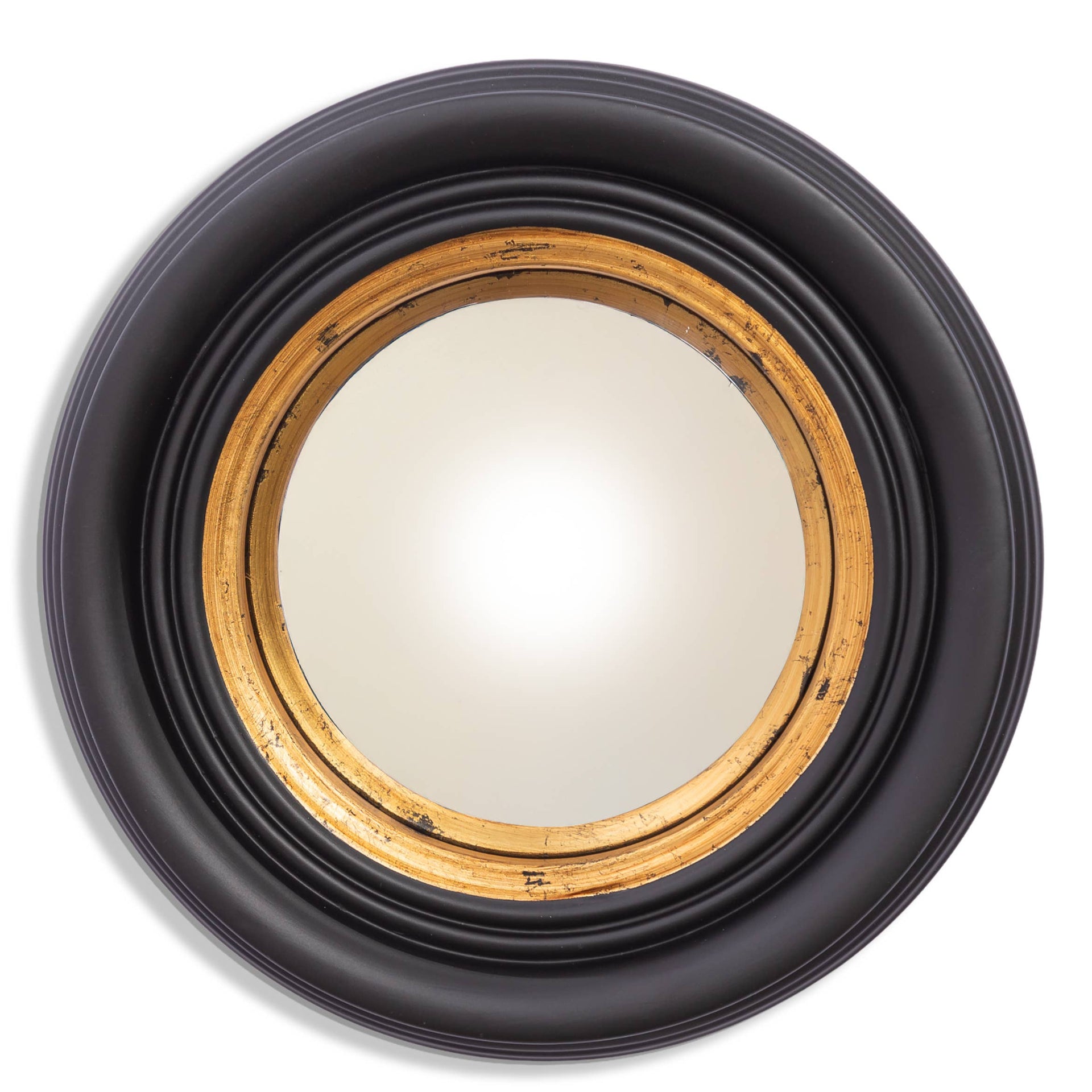 Round Black 25cm Convex Mirror