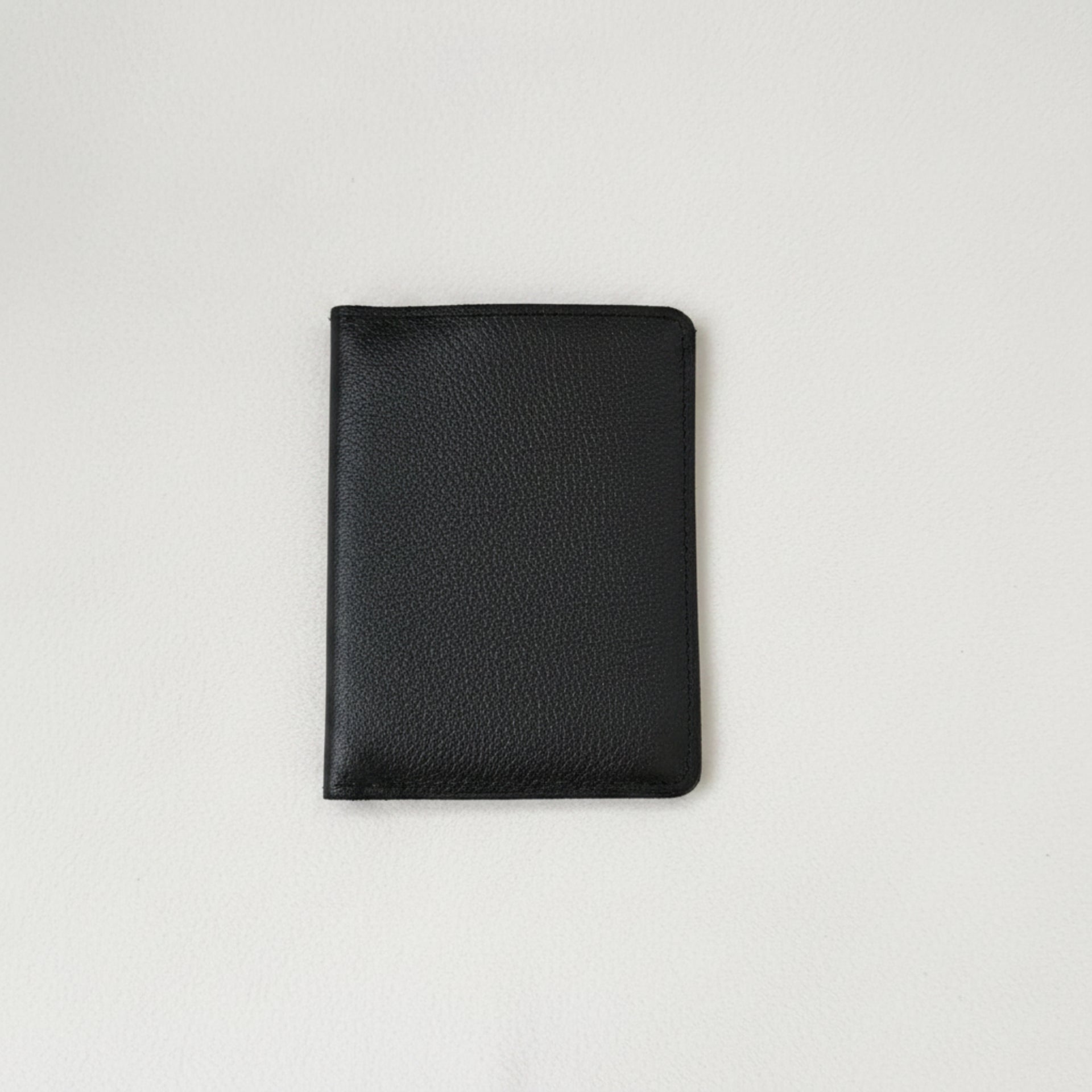Leather Passport Holder- Black