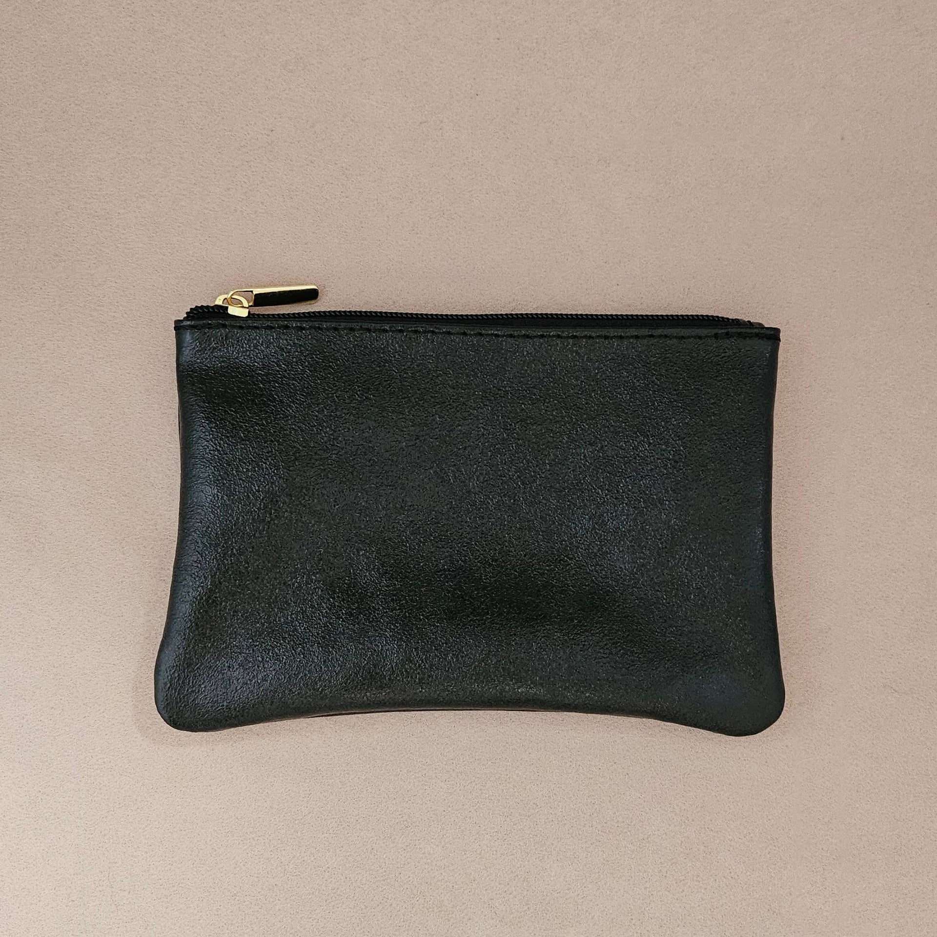 Royal Marais Leather Pouch With Zip - Noir