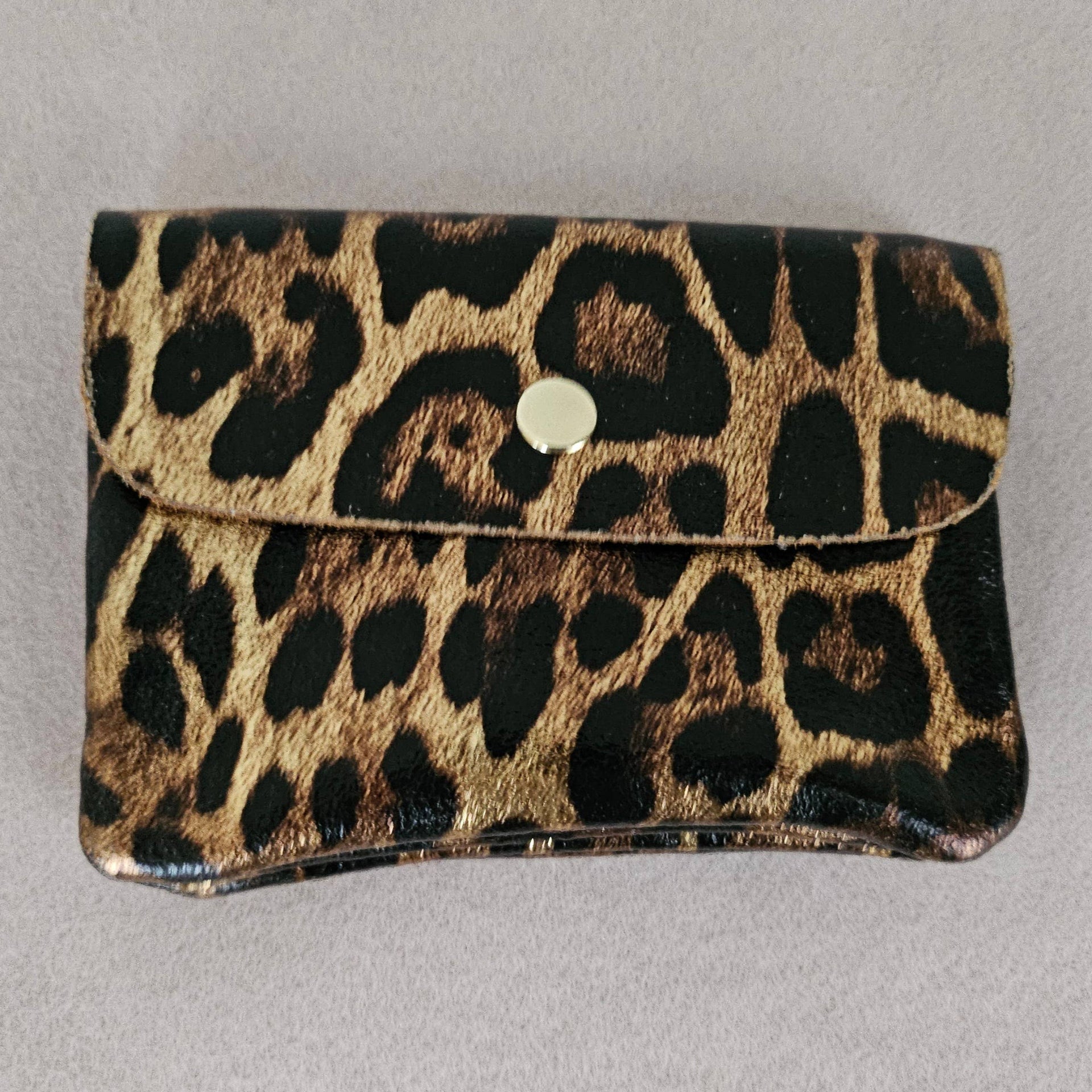 Royal Marais Metallic Leather Kangoo Wallet - Dark Leo