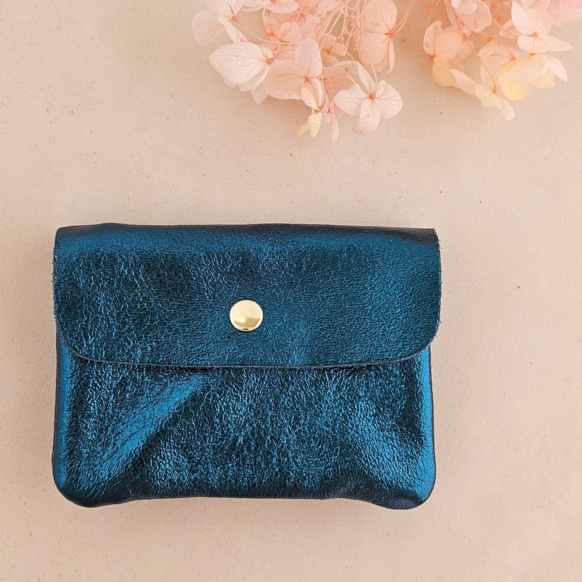 Royal Marais Metallic Leather Kangoo Wallet - Duck
