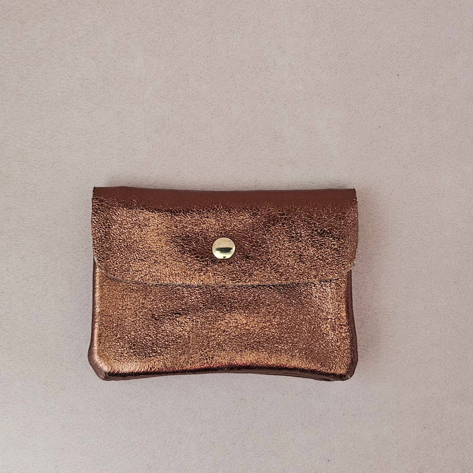 Royal Marais Metallic Leather Kangoo Wallet - Nutty