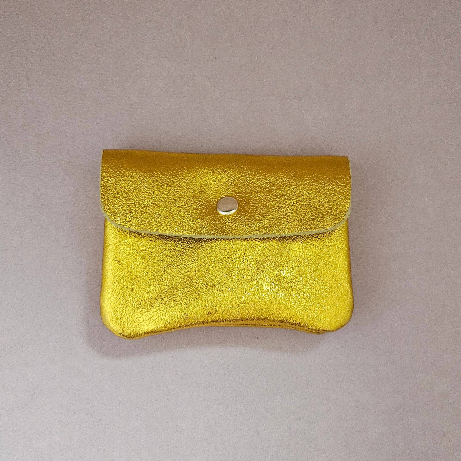 Royal Marais Metallic Leather Kangoo Wallet - Yellow