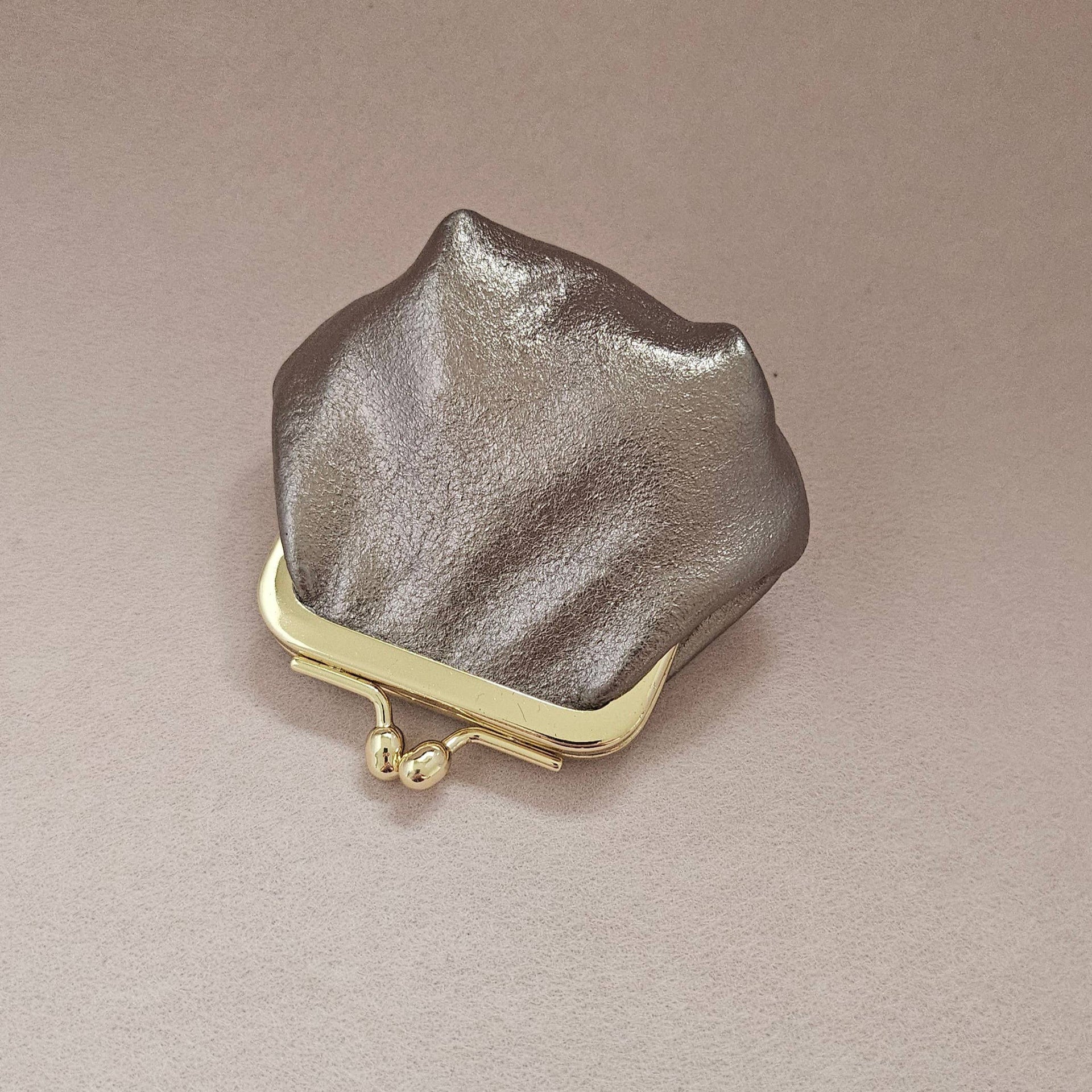 Royal Marais Retro Lather Mini Purse - Steel