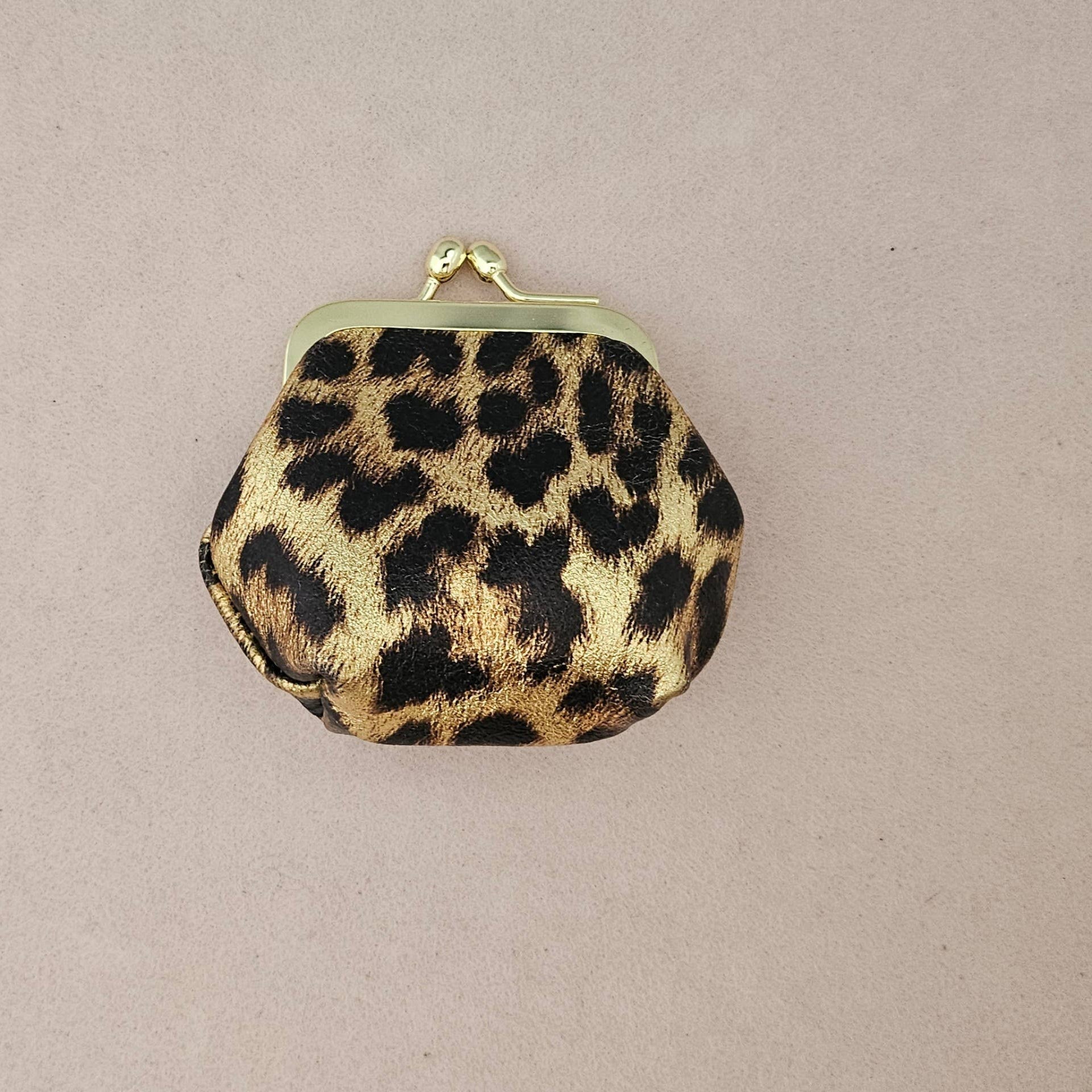 Royal Marais Retro Leather Mini Purse - Leopard