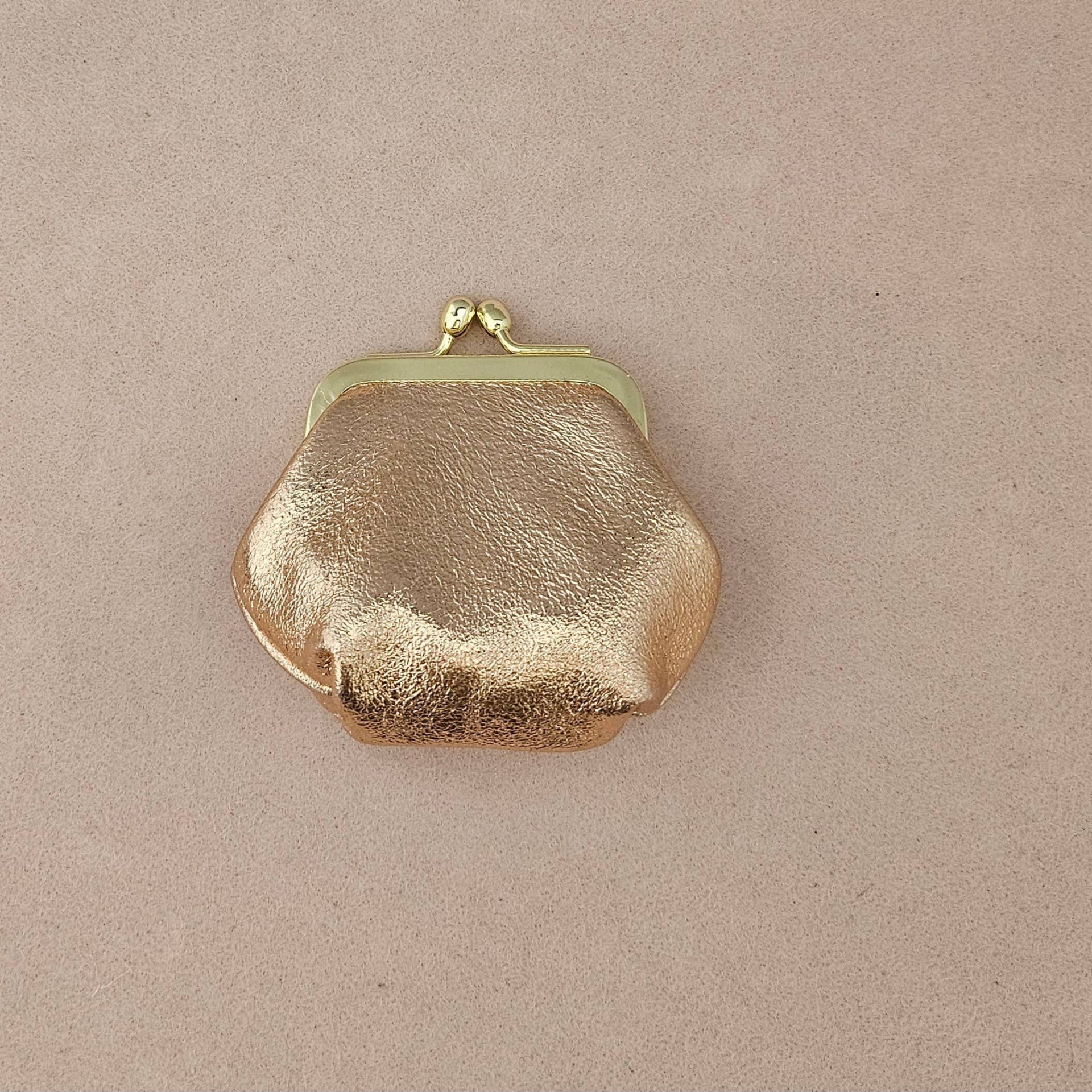 Royal Marais Retro Leather Mini Purse - Nude