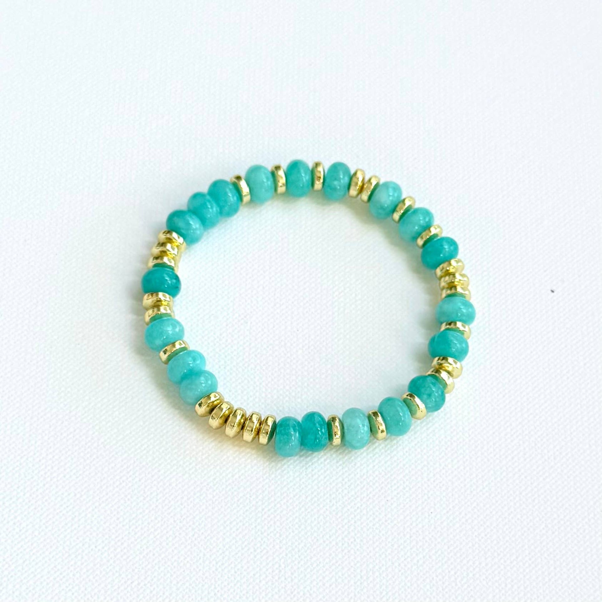 Selena Glass Gemstone Bracelet - Turquoise