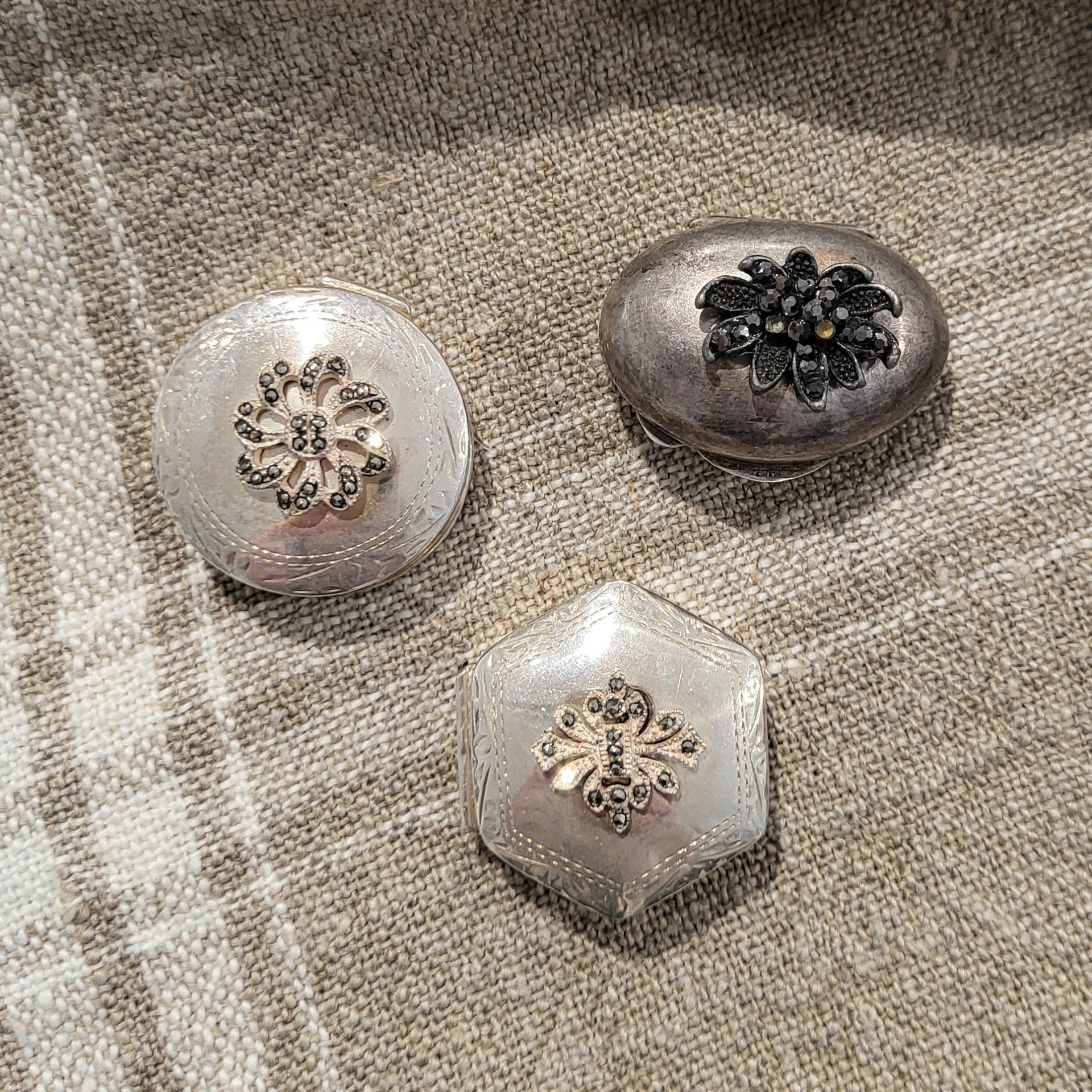 Silver Pill Boxes - from Paris