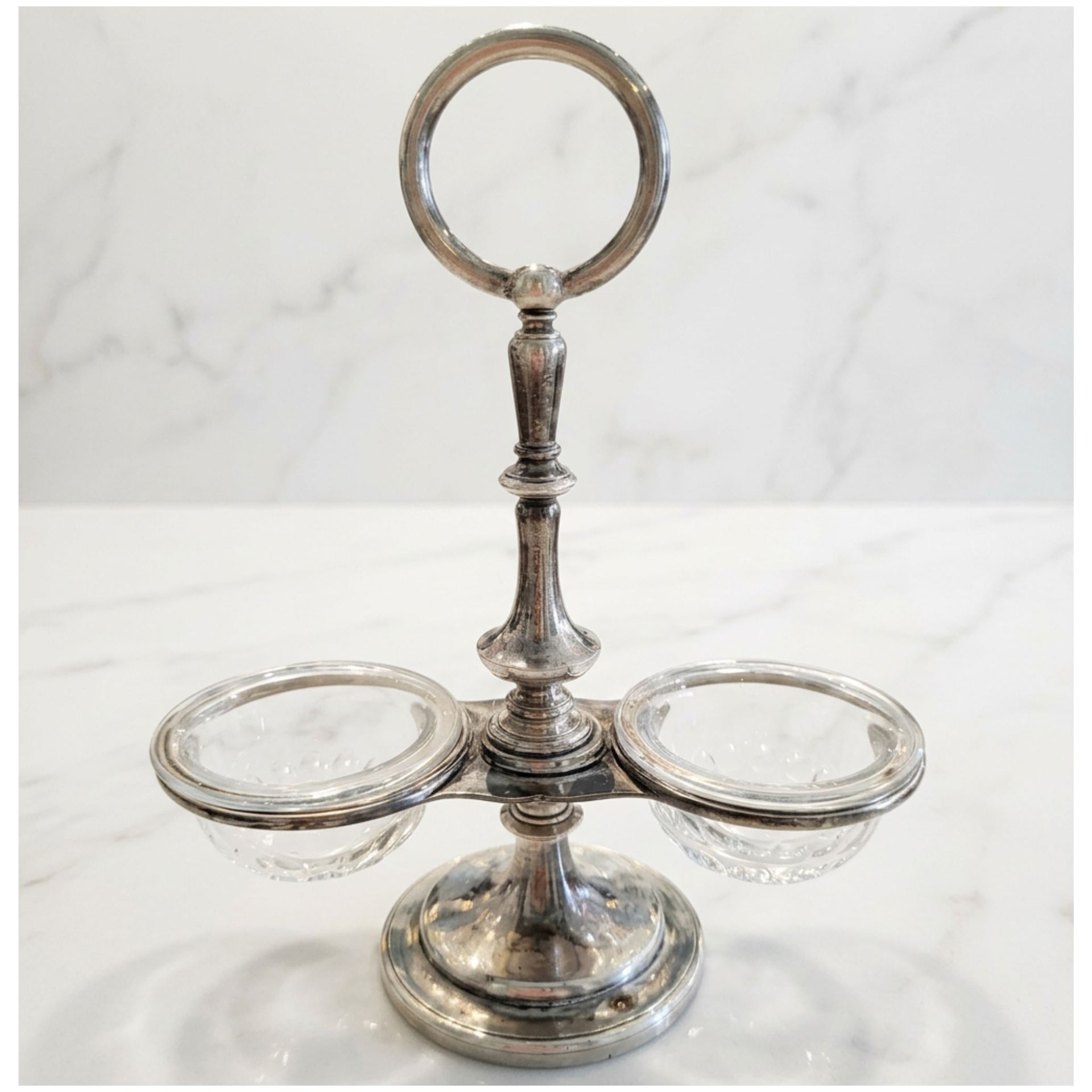 Vintage Christofle Silver Plated Condiment Stand - from Paris