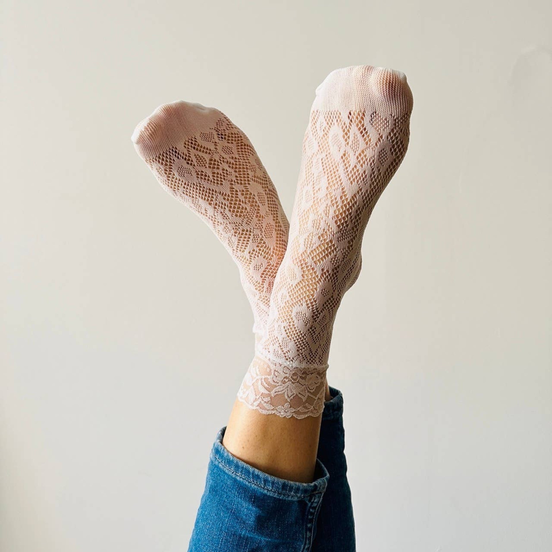 Sockette Nina Lace Socks - White