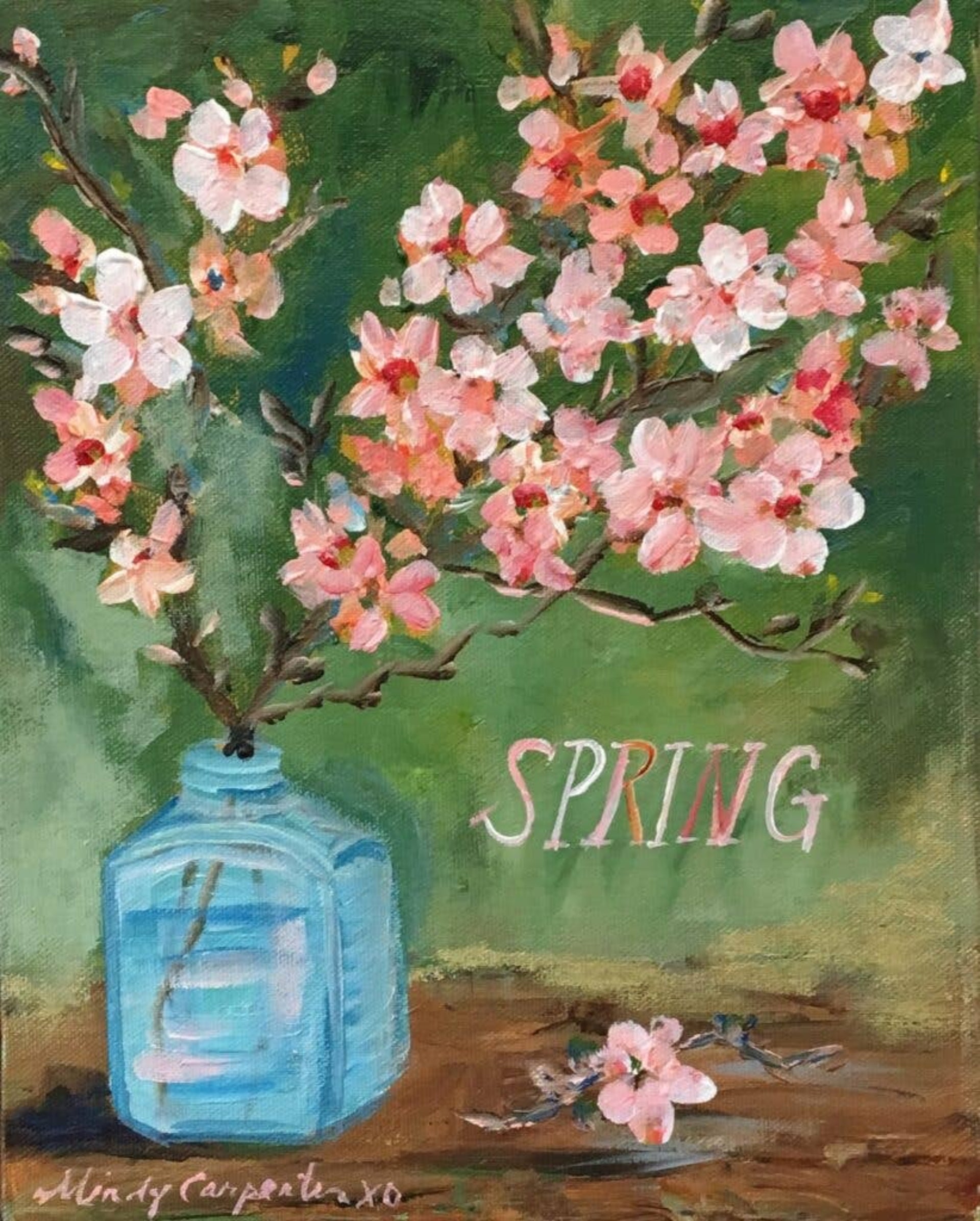 Spring Cherry Blossoms Greeting Card