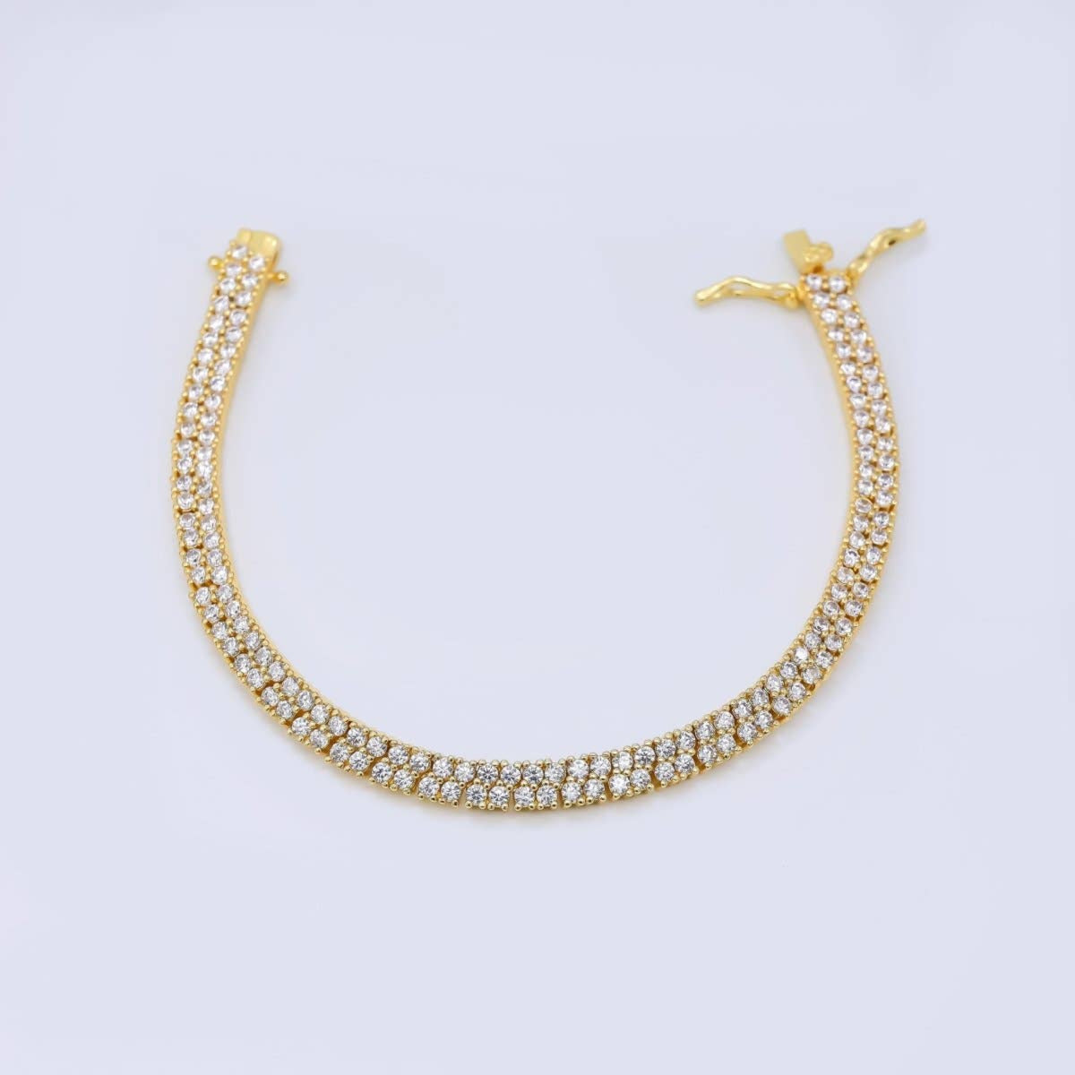 Two-Layered Classic Tennis Bracelet - Gold