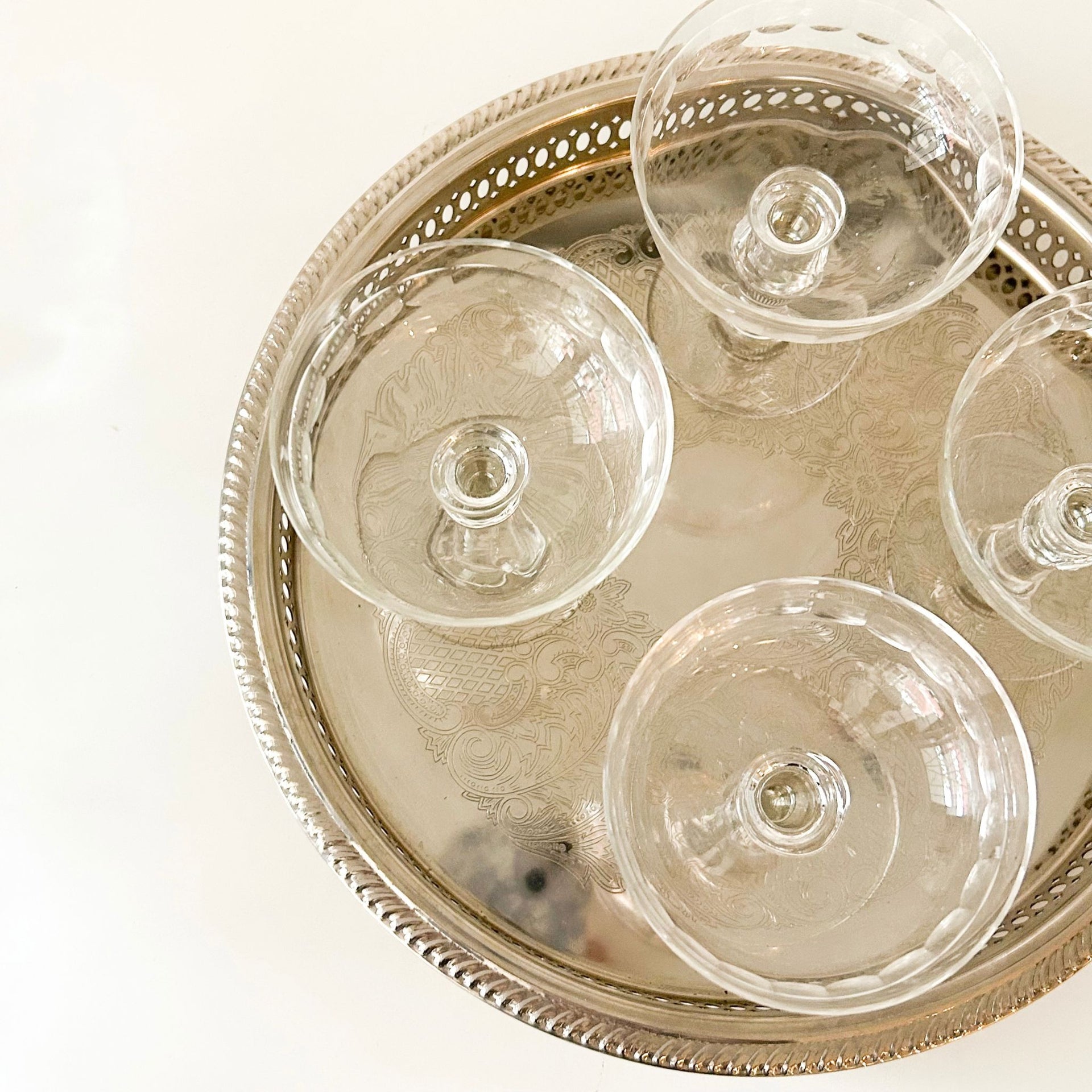 Antique French Champagne Coupes - from Paris