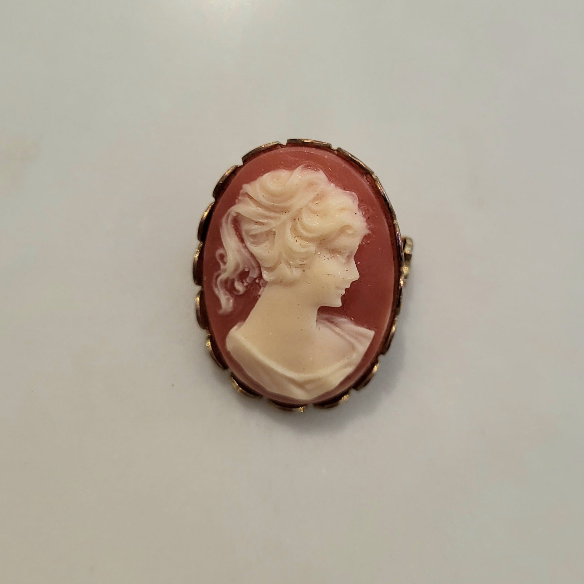 Vintage Cameo Pin - from Paris