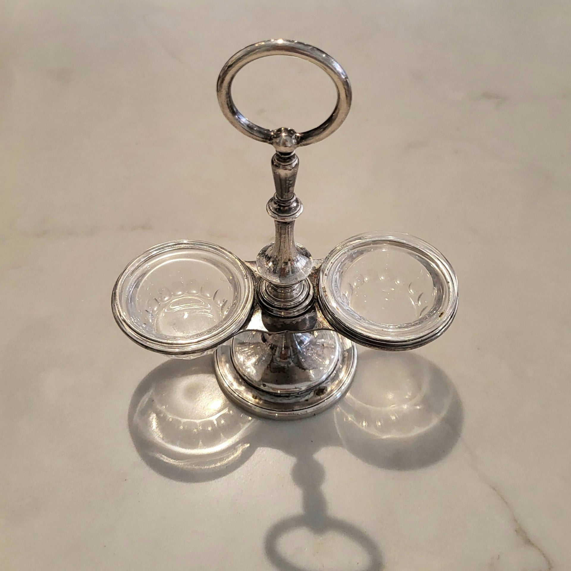 Vintage Christofle Silver Plated Condiment Stand - from Paris